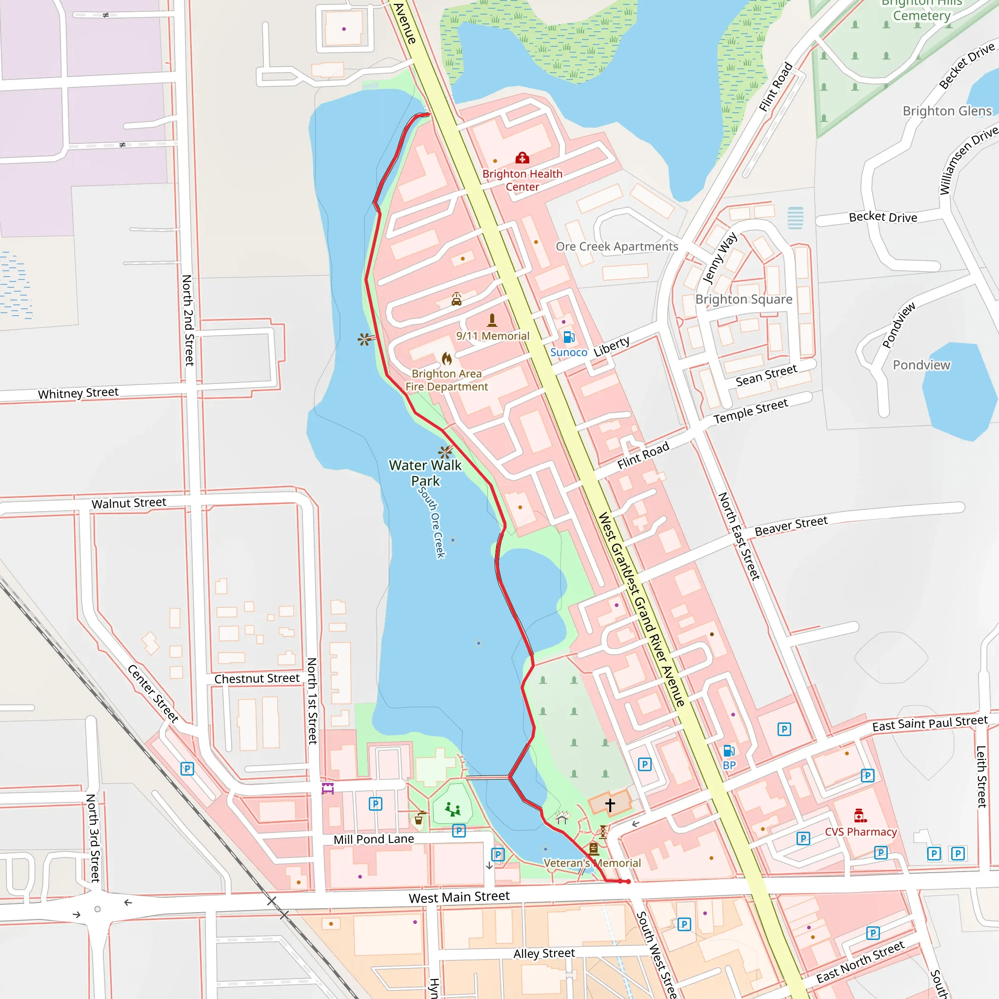 Water Walk Park mobile static map