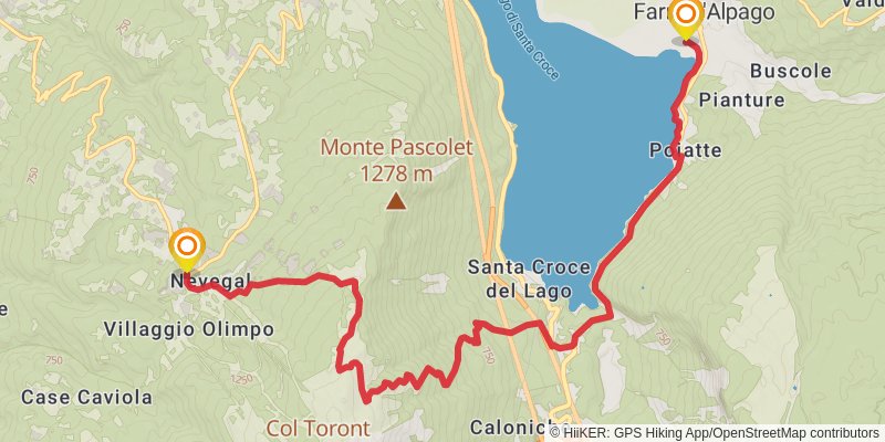 Camino Delle Dolomiti stage 27 Map