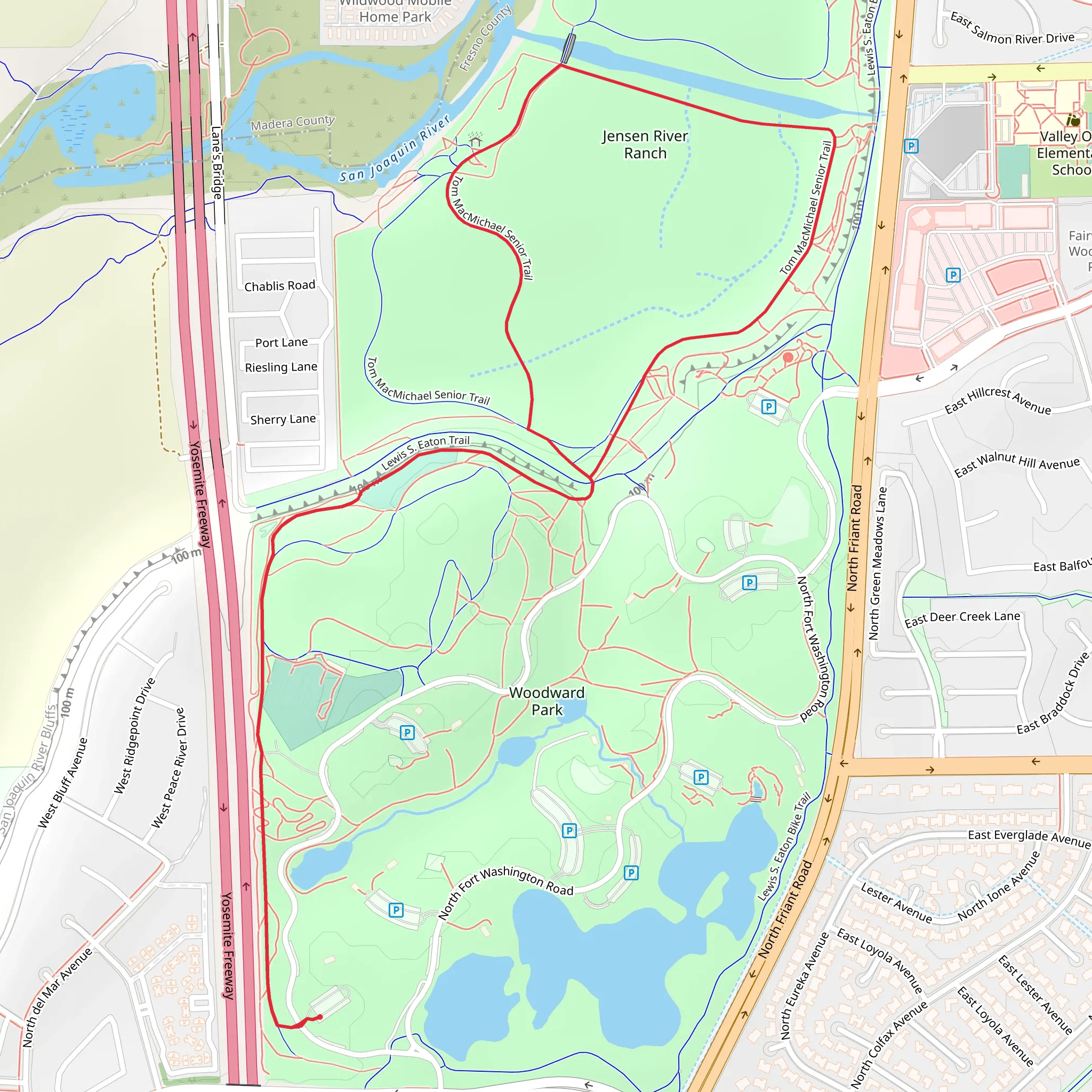 Tom MacMichael Senior Loop Trail mobile static map