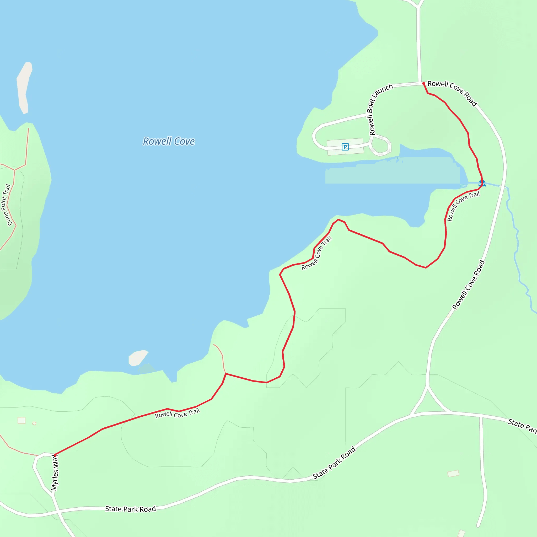 Rowell Cove Trail mobile static map