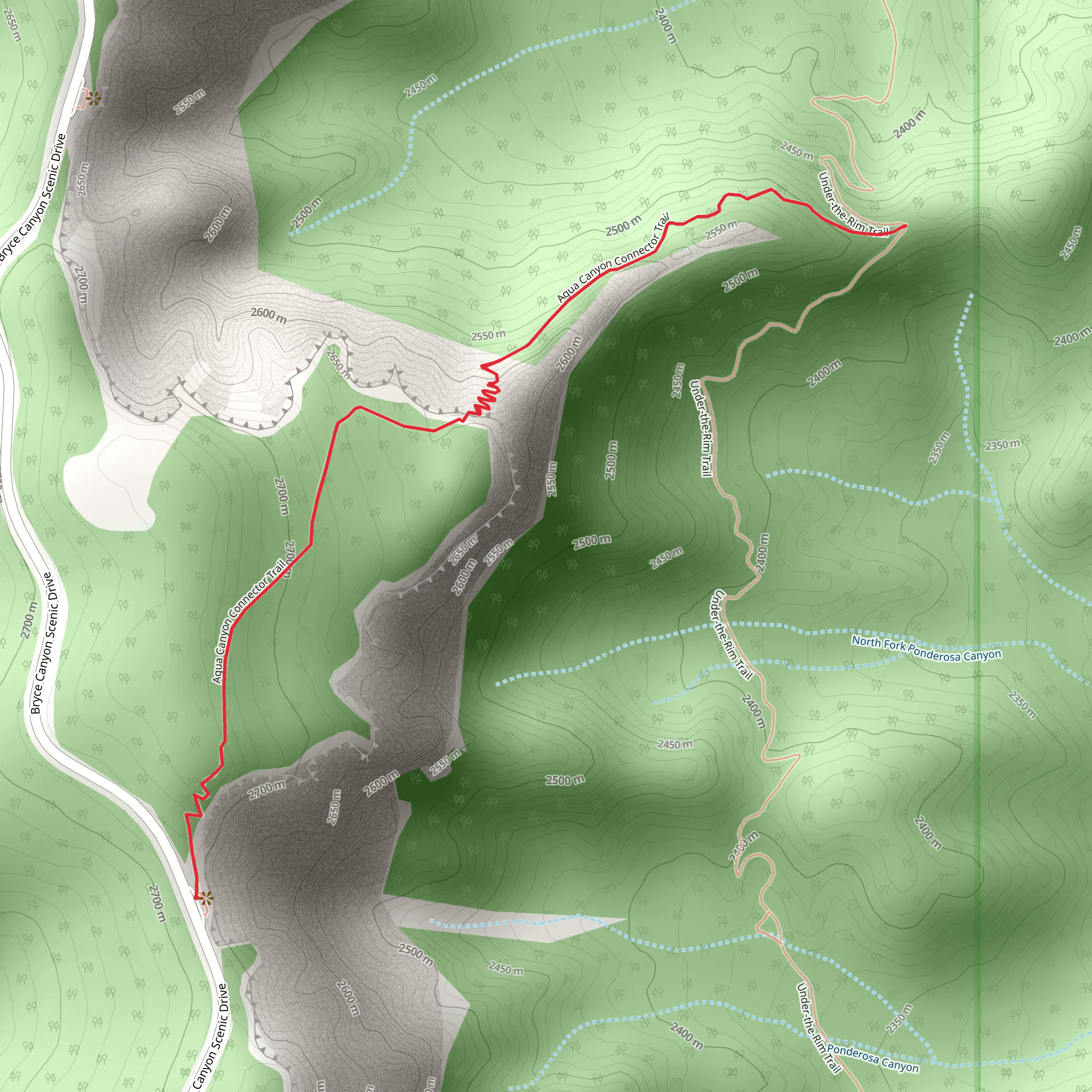 Agua Canyon Connector Trail mobile static map