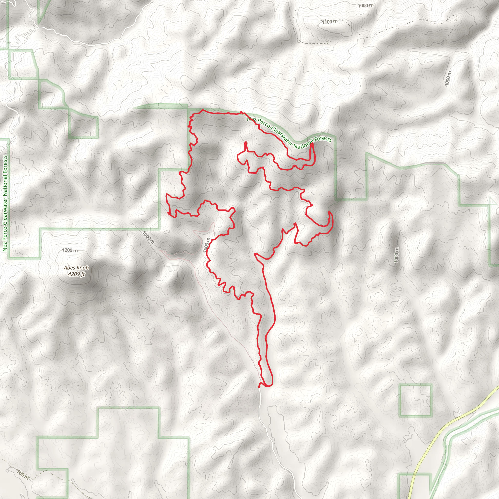 Feather Creek Trail - Long Loop mobile static map