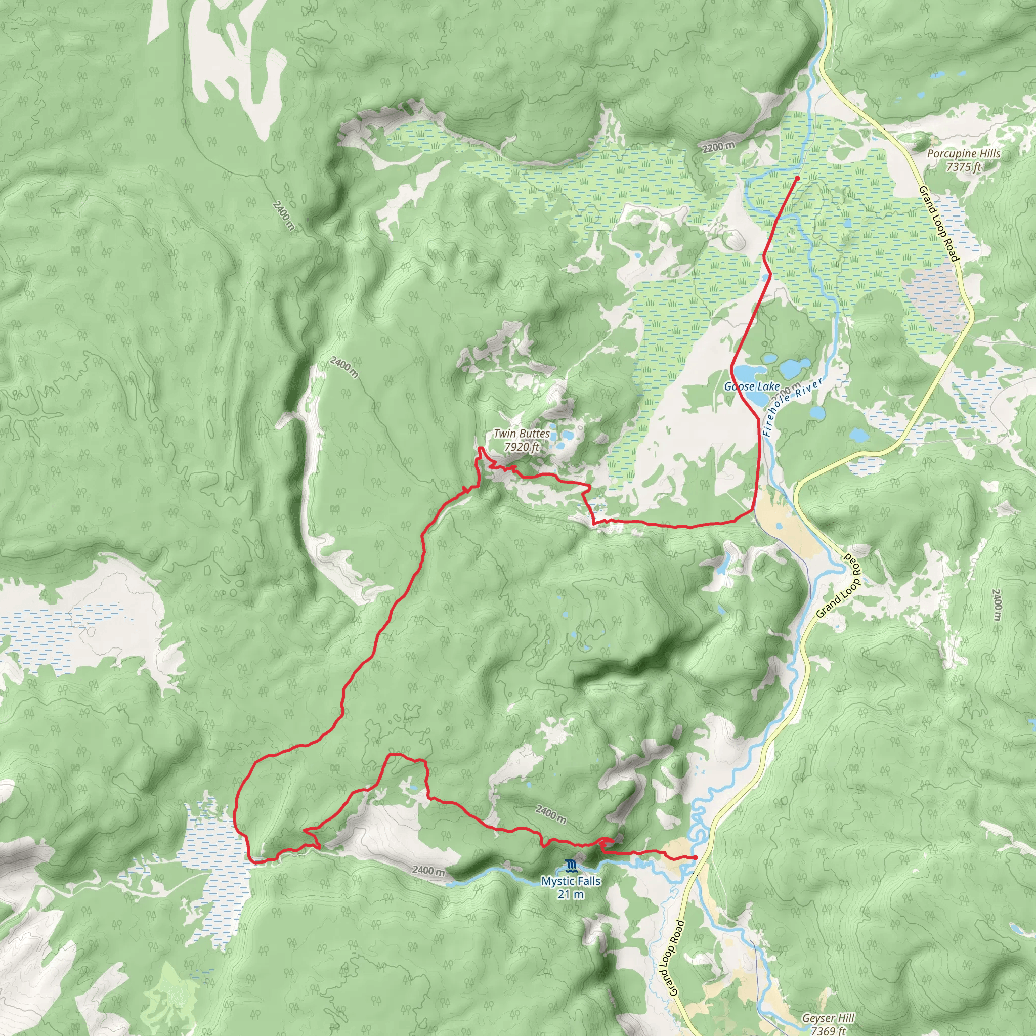 Fairy Creek and Fairy Falls Trail mobile static map
