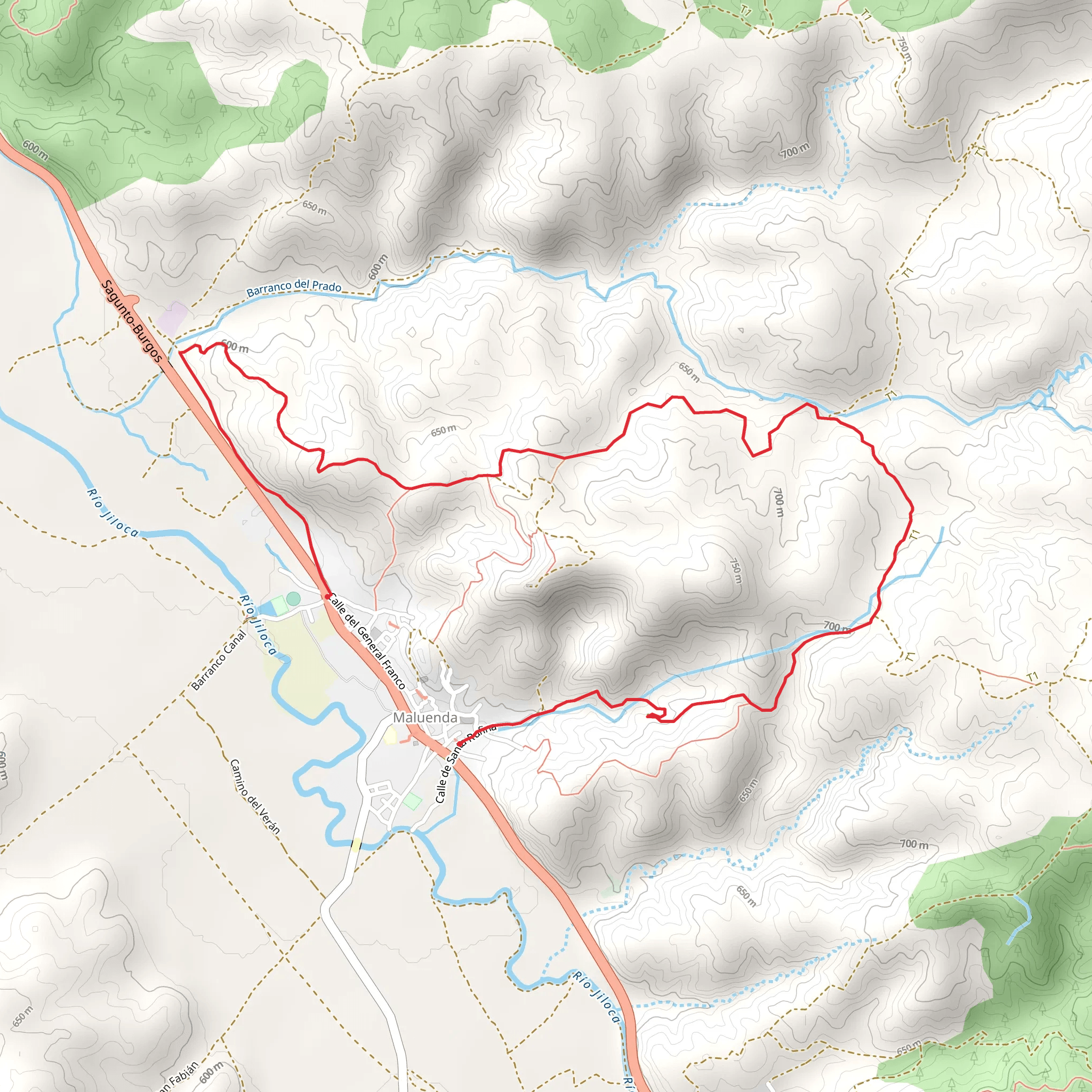 Maluenda to Los Santos SL Z 27 mobile static map