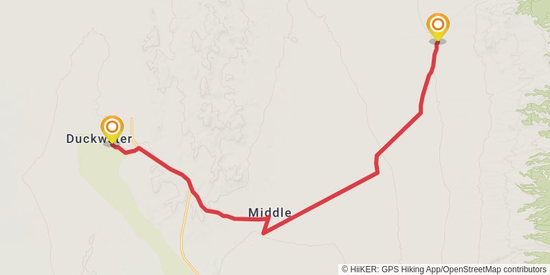 American Discovery Trail - Nevada stage 11 Map