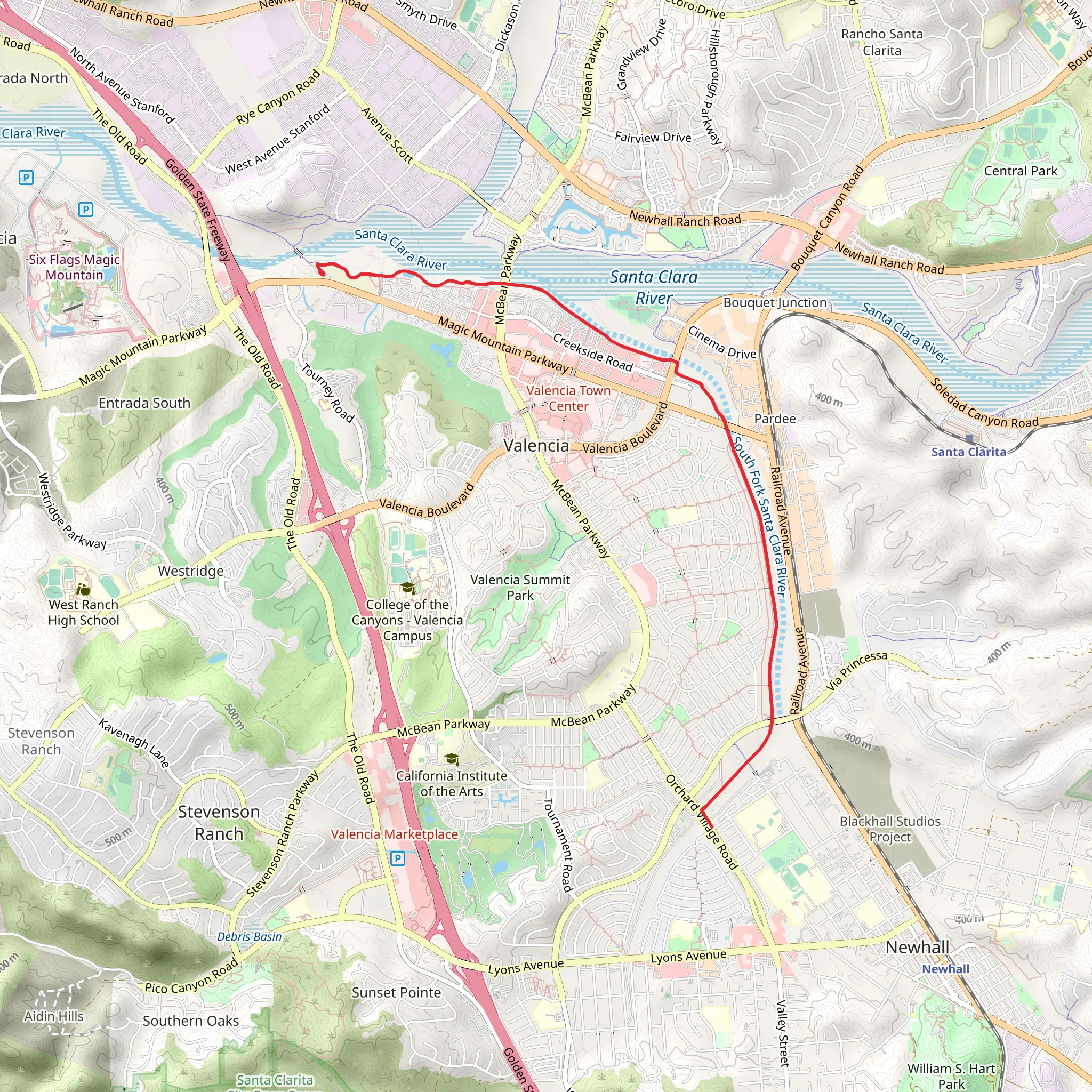 South Fork River Trail mobile static map
