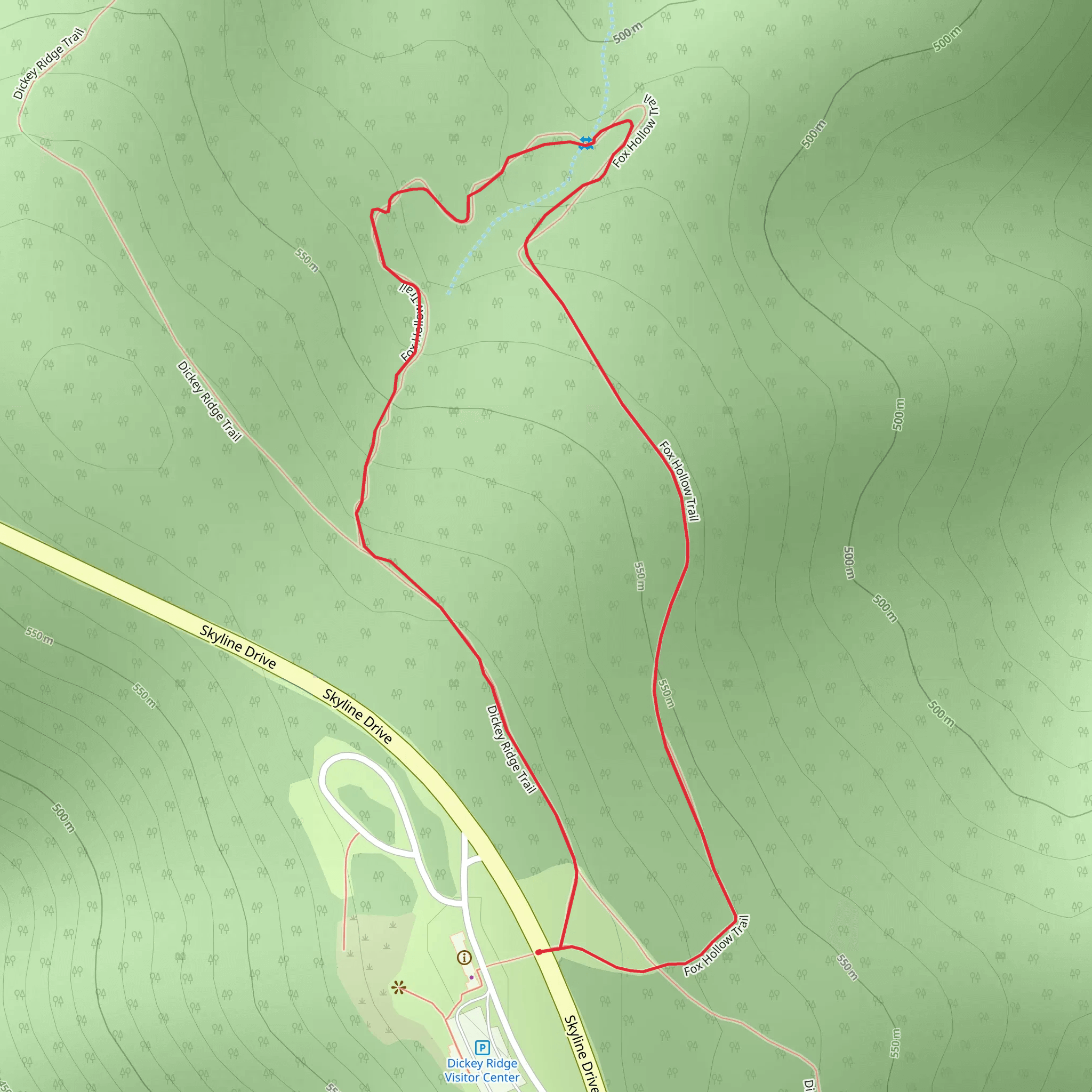 Dickey Ridge Loop Trail mobile static map