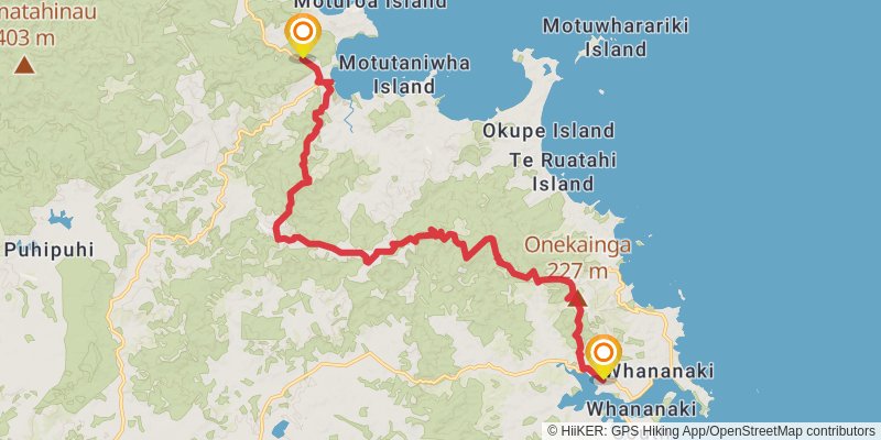 Te Araroa North Island stage 17 Map