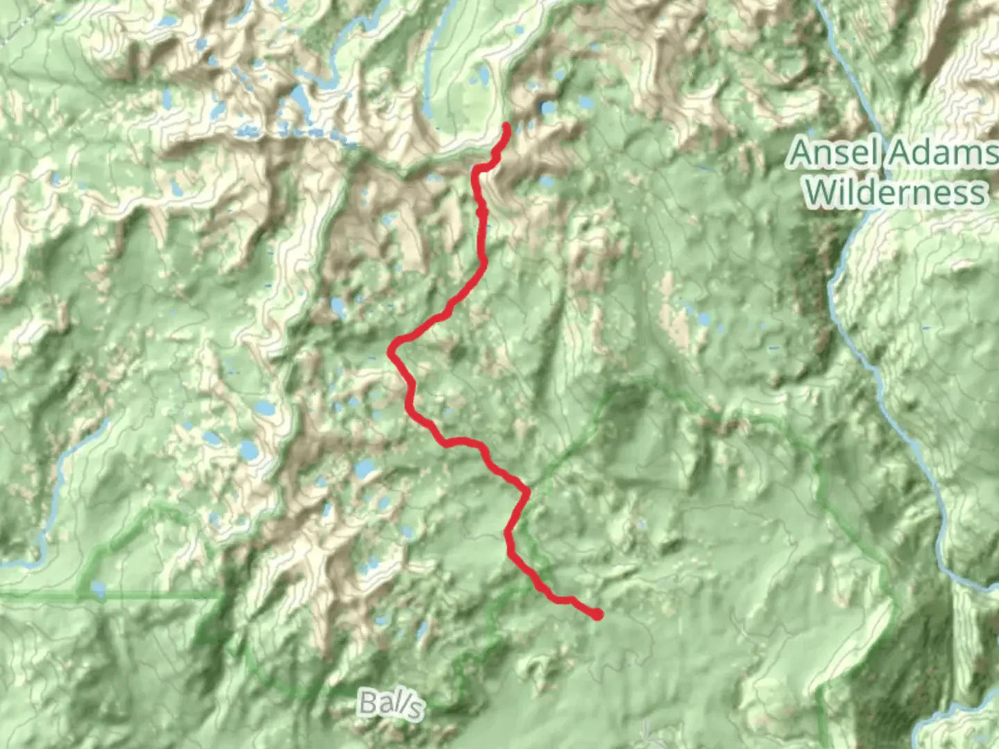 An image depicting the trail Post Peak via Theodore Solomons Trail and its surrounding area.