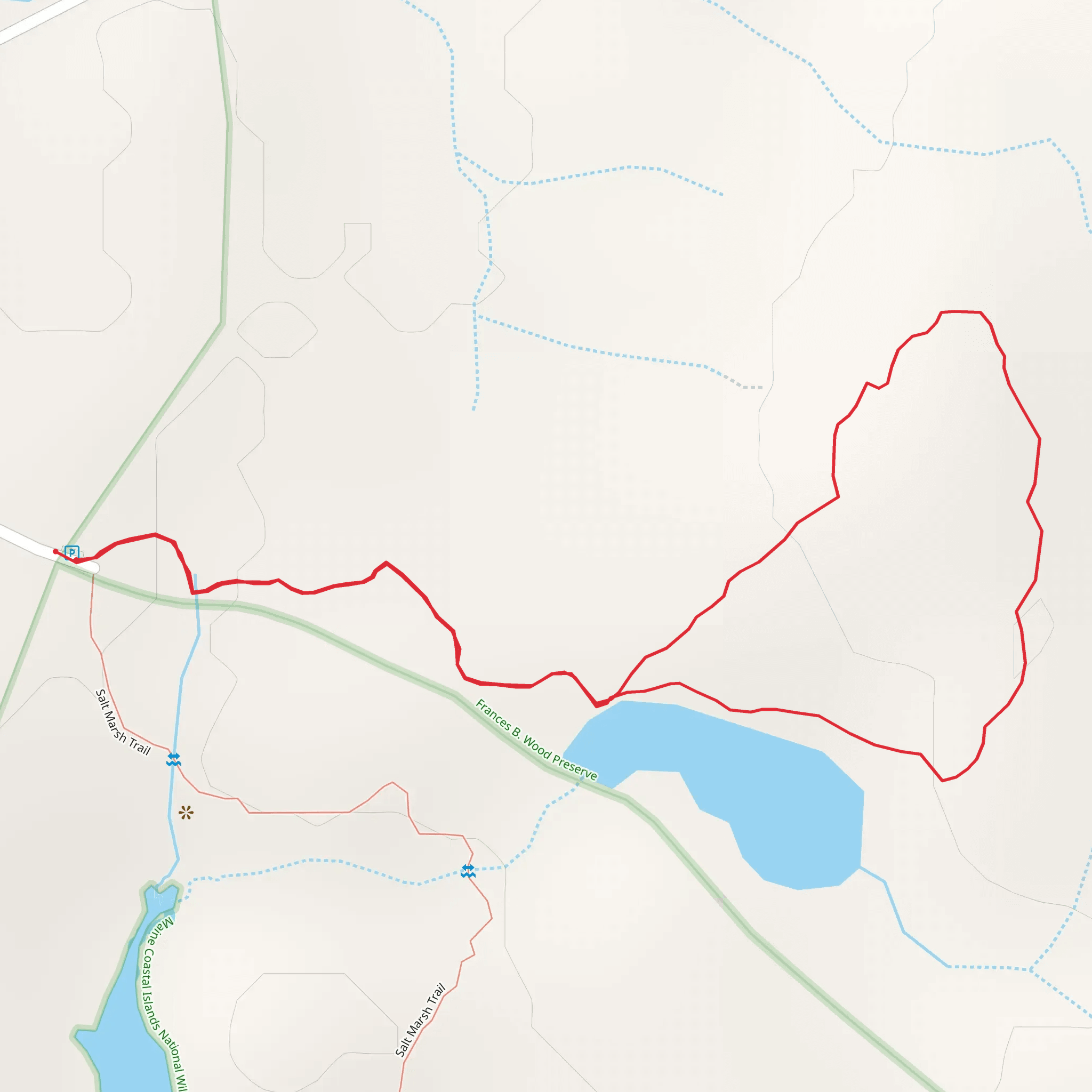 Fletcher Wood Road Loop mobile static map