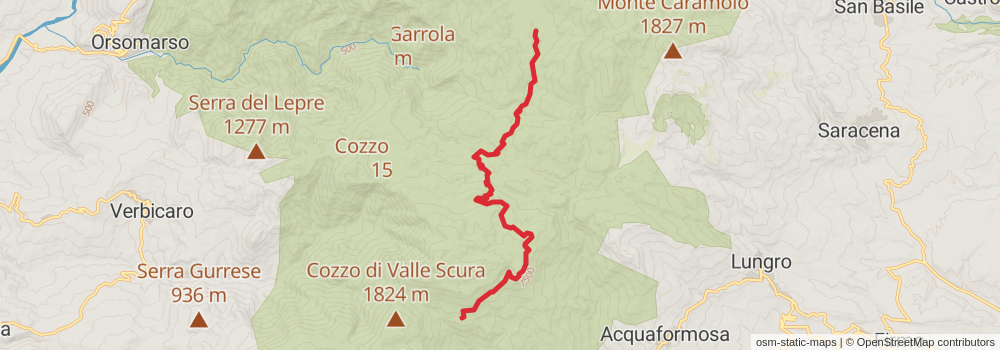Sentiero Italia - Calabria Section stage 36 Map