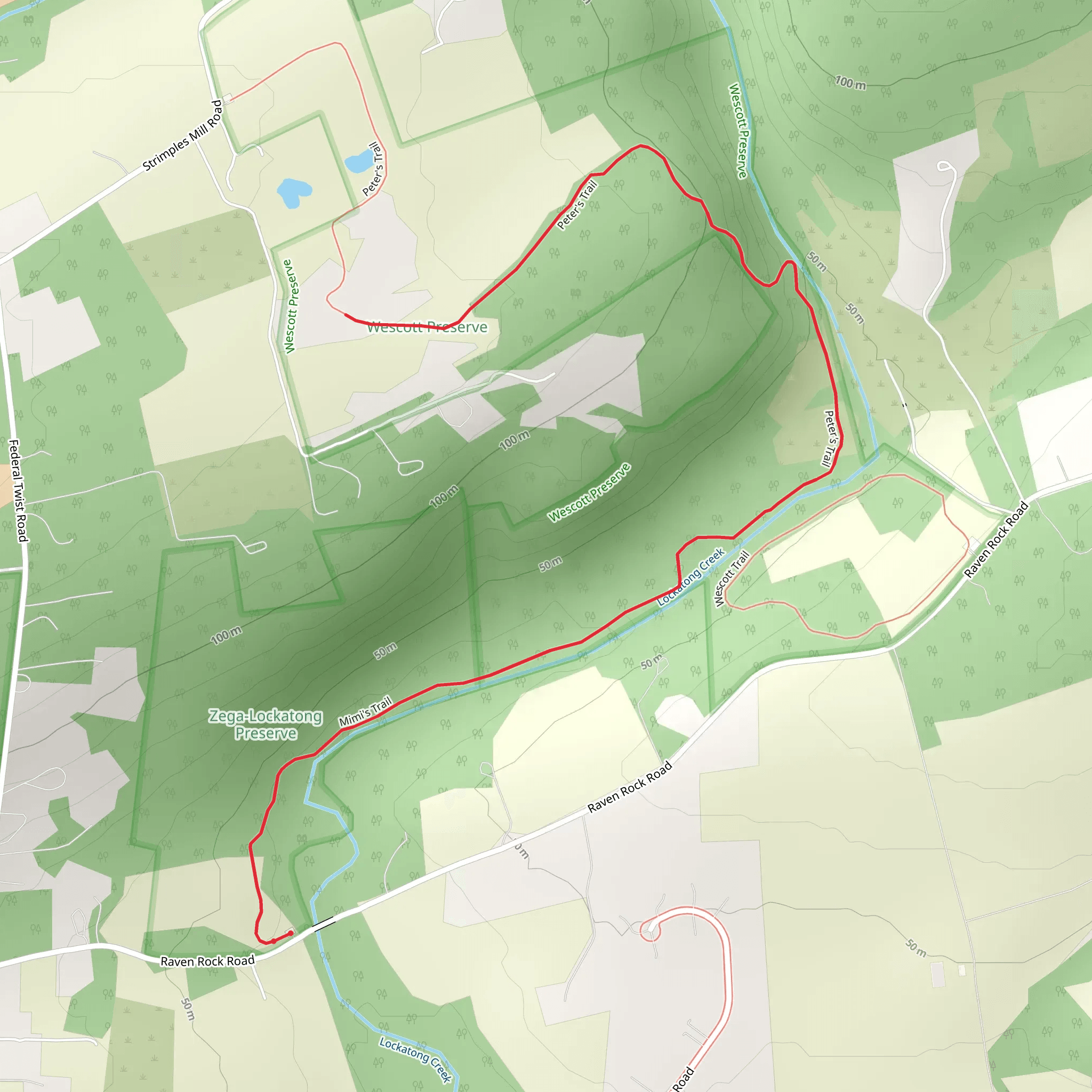 Mimi's and Peter's Trail mobile static map