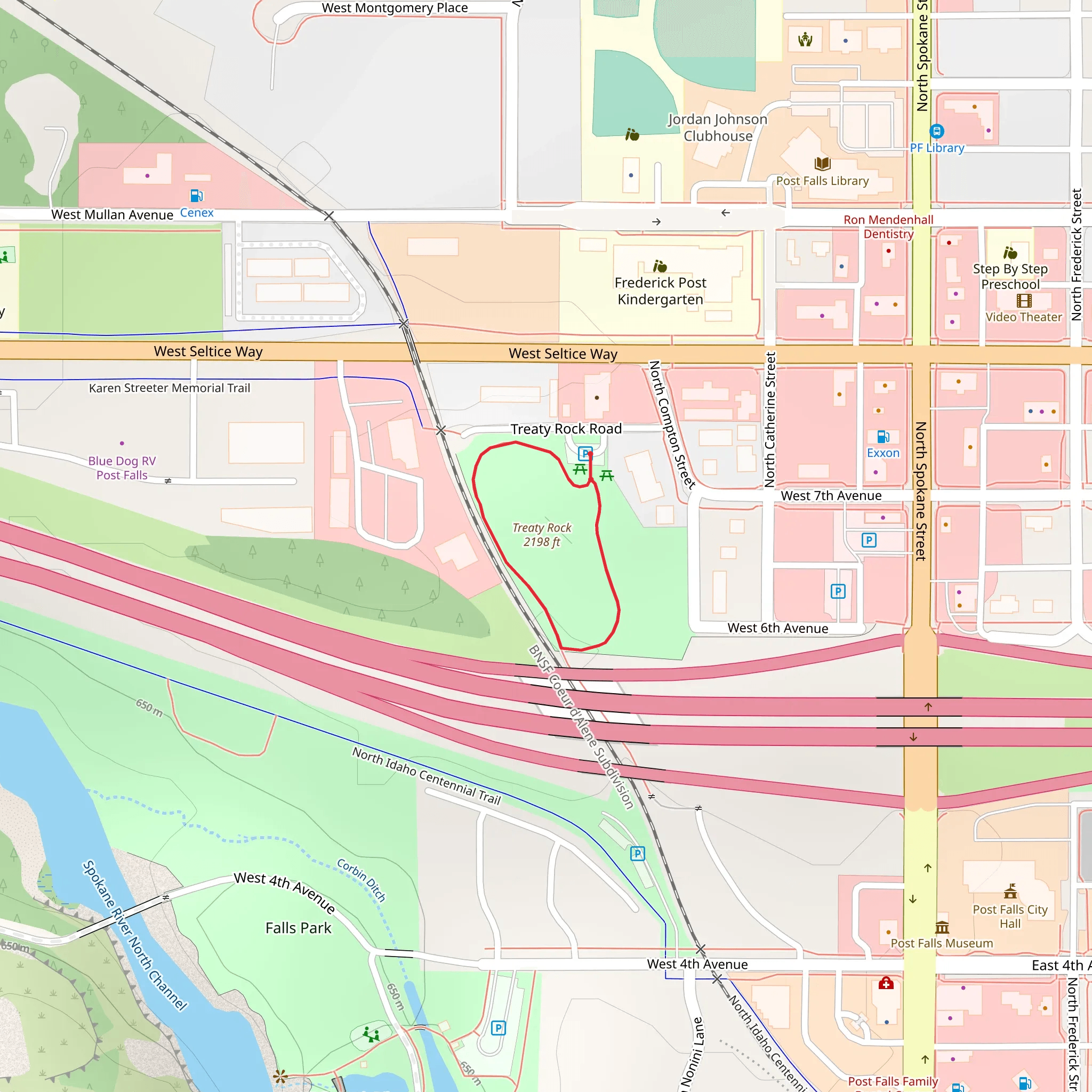 Treaty Rock Loop mobile static map