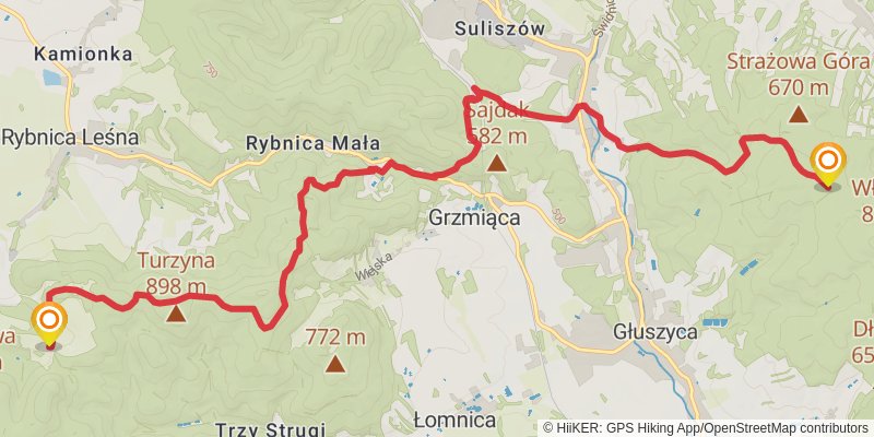Main Sudety Trail stage 9 Map
