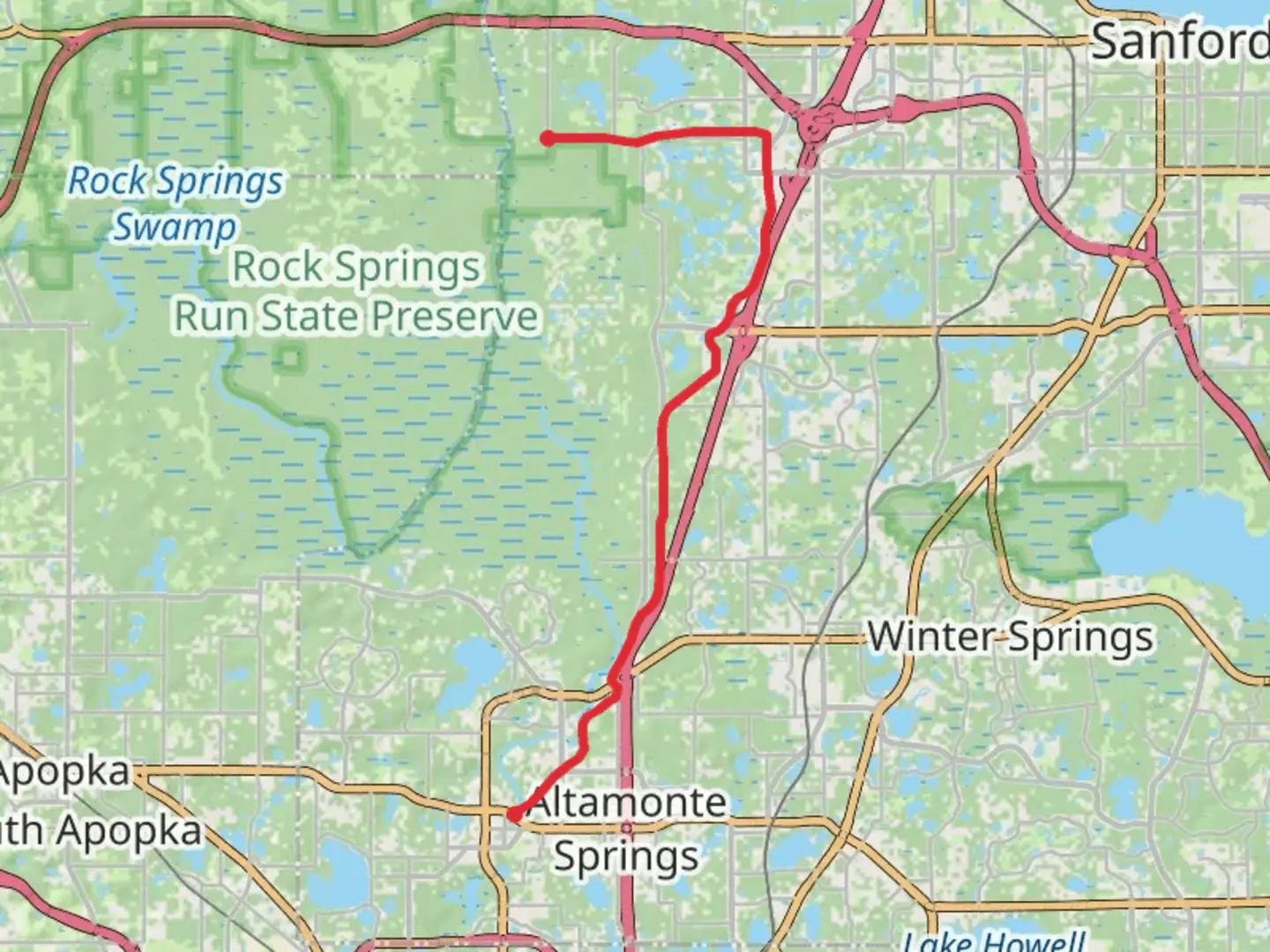 An image depicting the trail Seminole Wekiva Trail and its surrounding area.