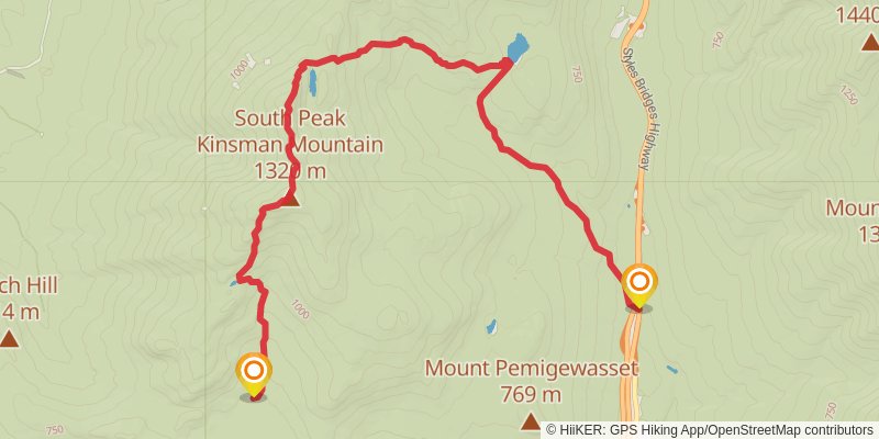 Appalachian Trail - New Hampshire stage 6 Map