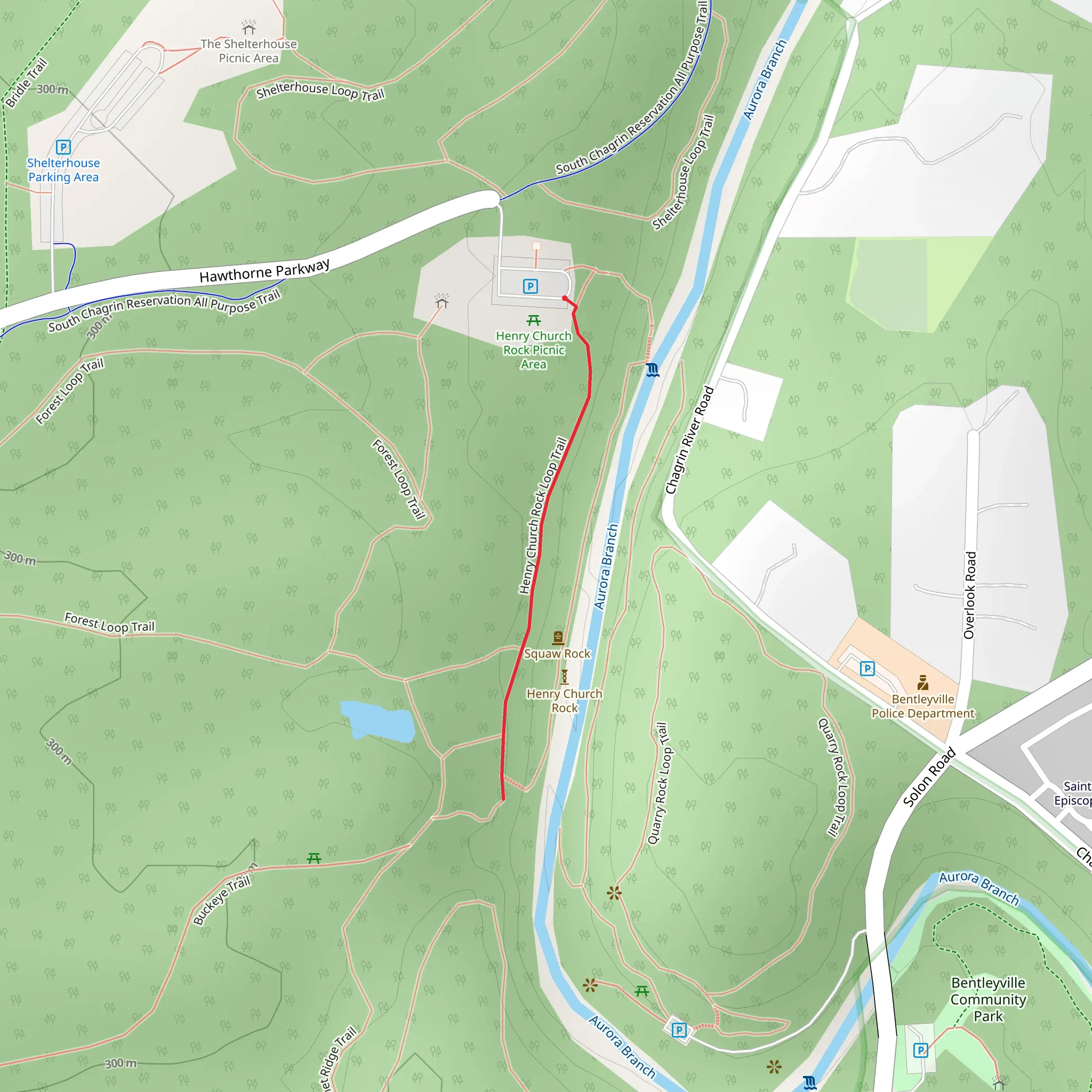Henry Church Rock Trail mobile static map