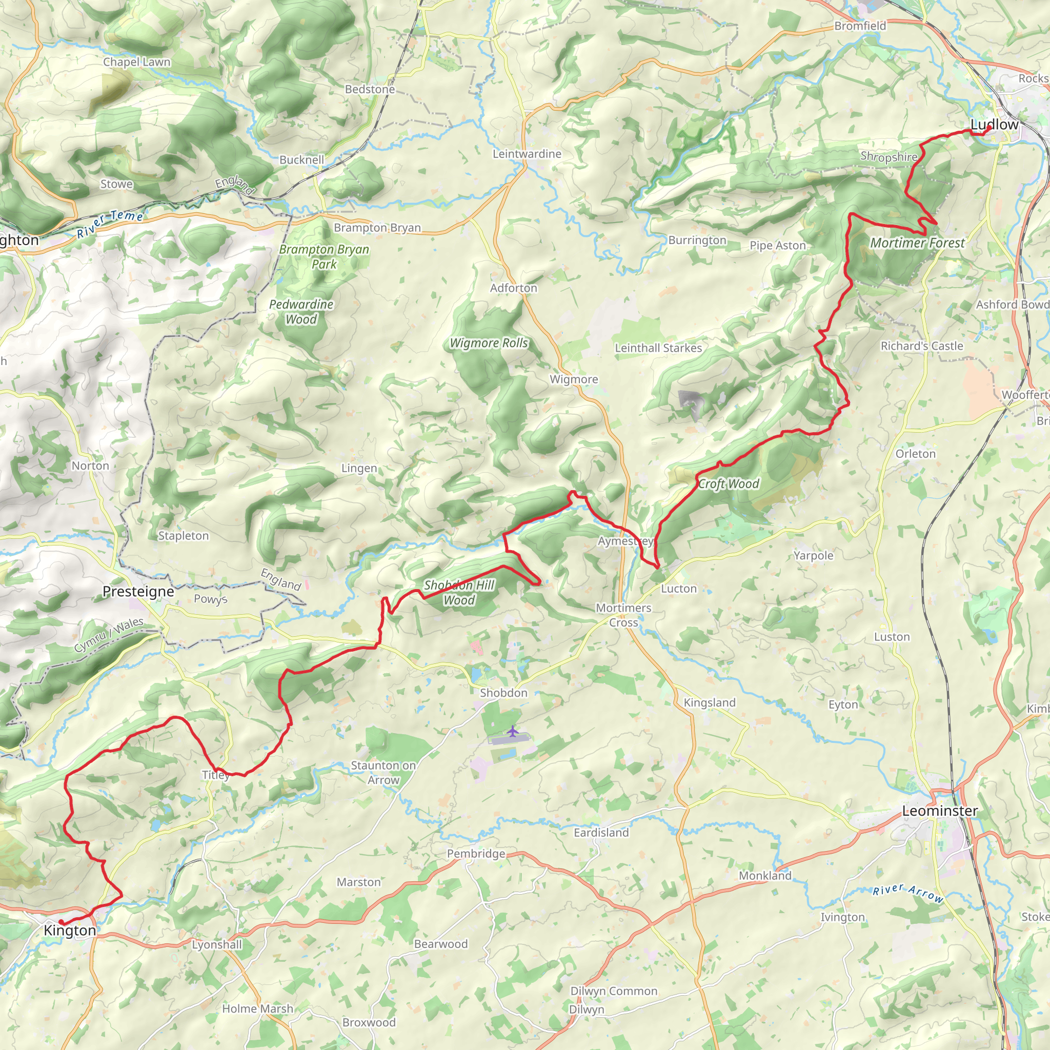 Mortimer Trail mobile static map