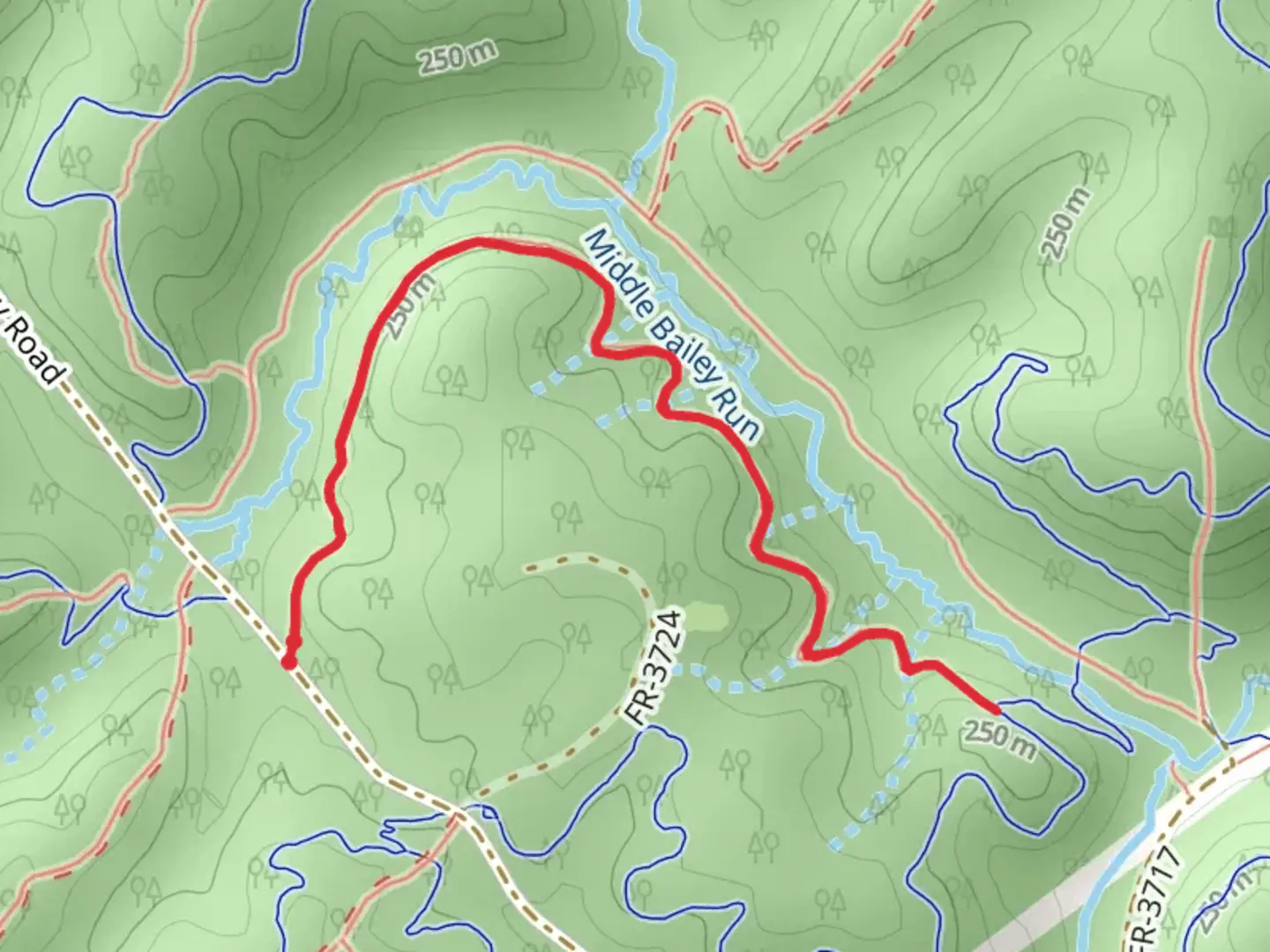 An image depicting the trail Hacksaw Trail and its surrounding area.