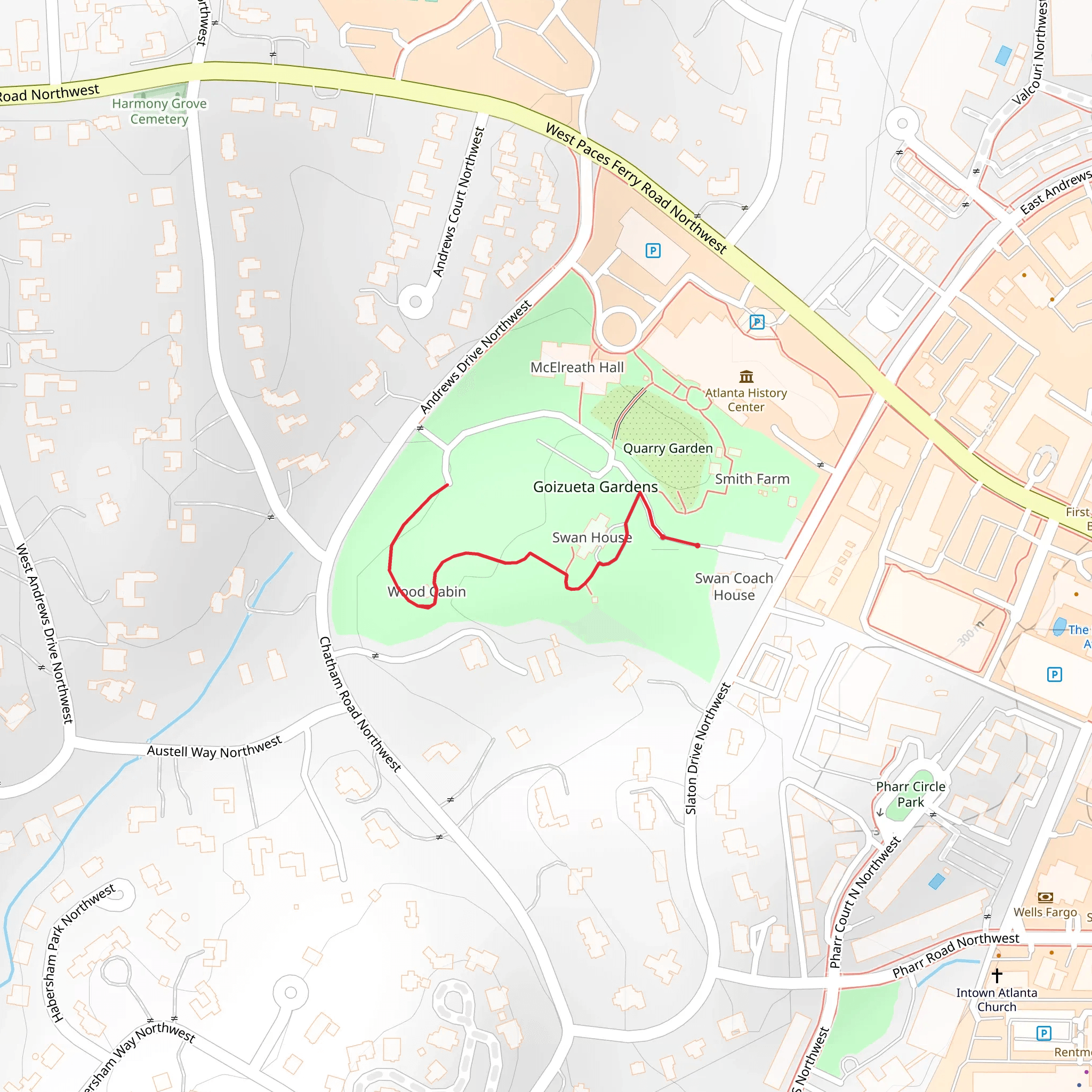 Goizueta Gardens mobile static map