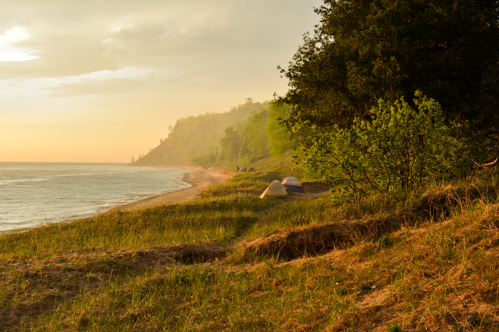 An image depicting the trail North Manitou Island Trail and its surrounding area.