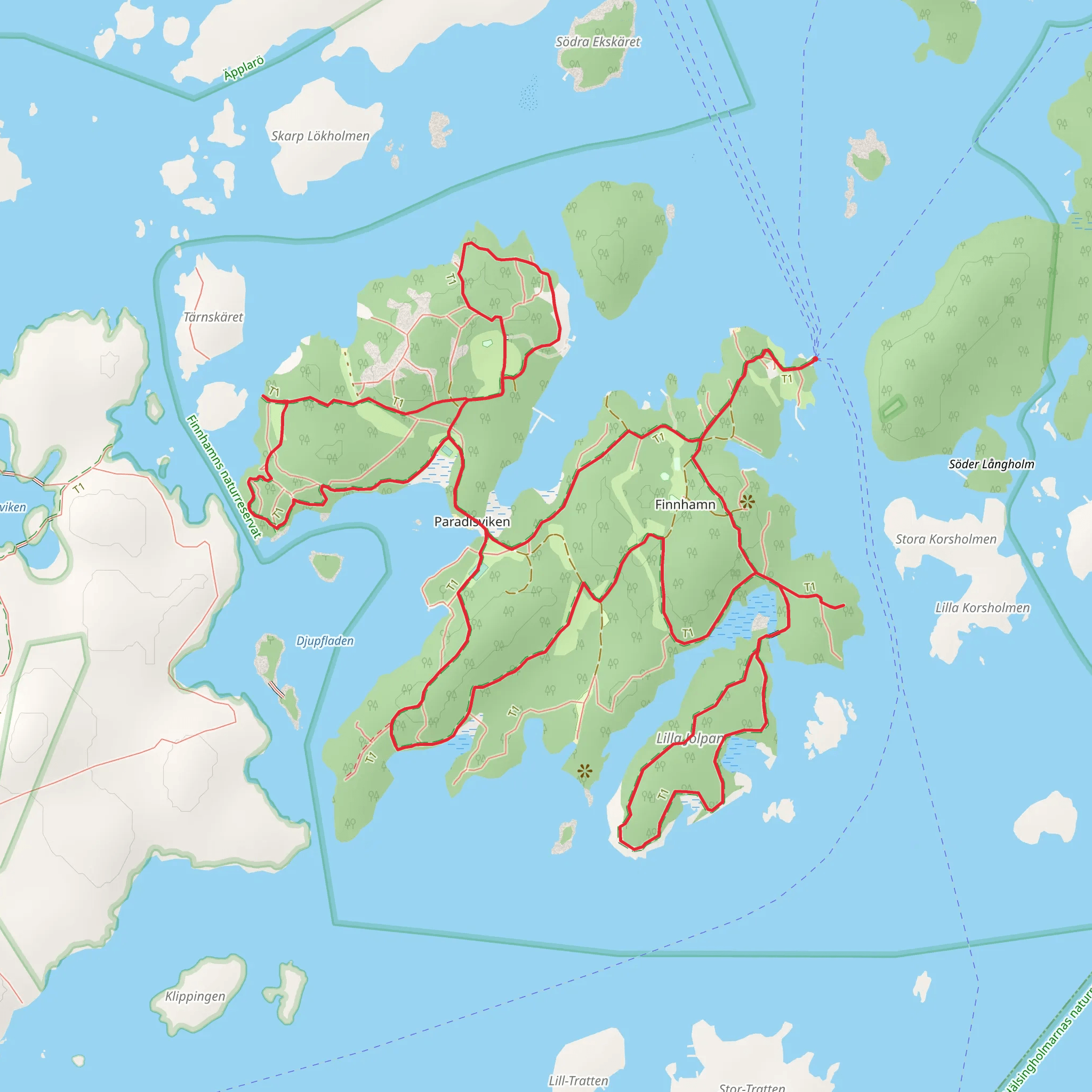 Stockholm Archipelago Trail - Finnhamn mobile static map