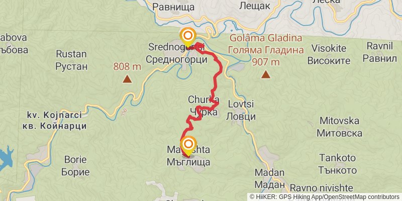 Sultans Trail stage 100 Map