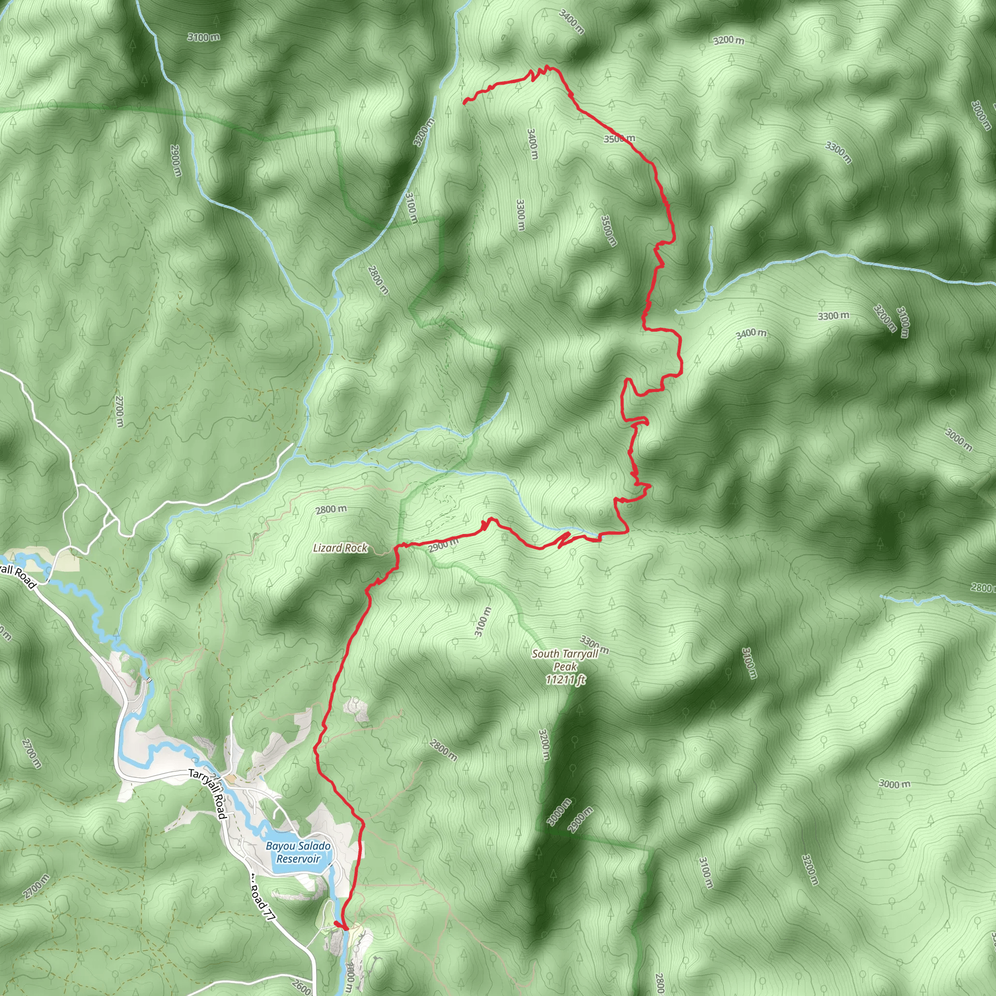 Lake Park via Lizard Rock Trail mobile static map