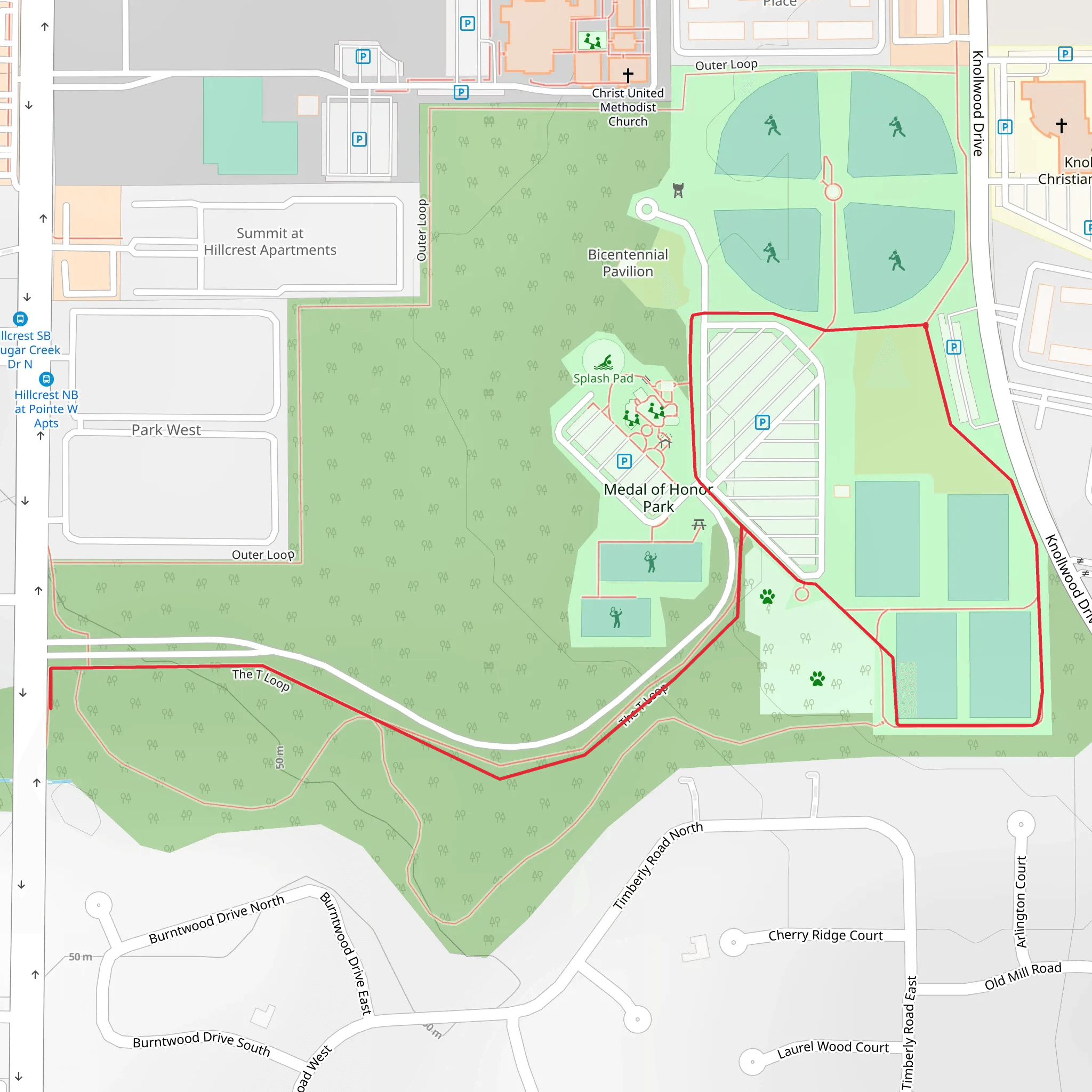 The T Loop mobile static map