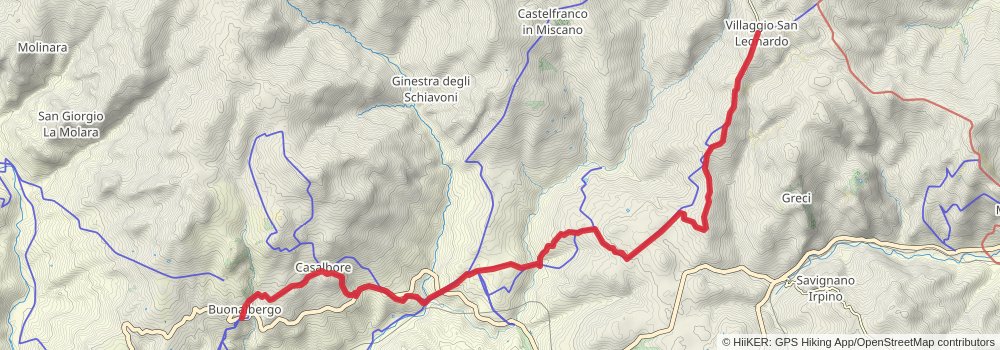 Via Francigena stage 139 Map
