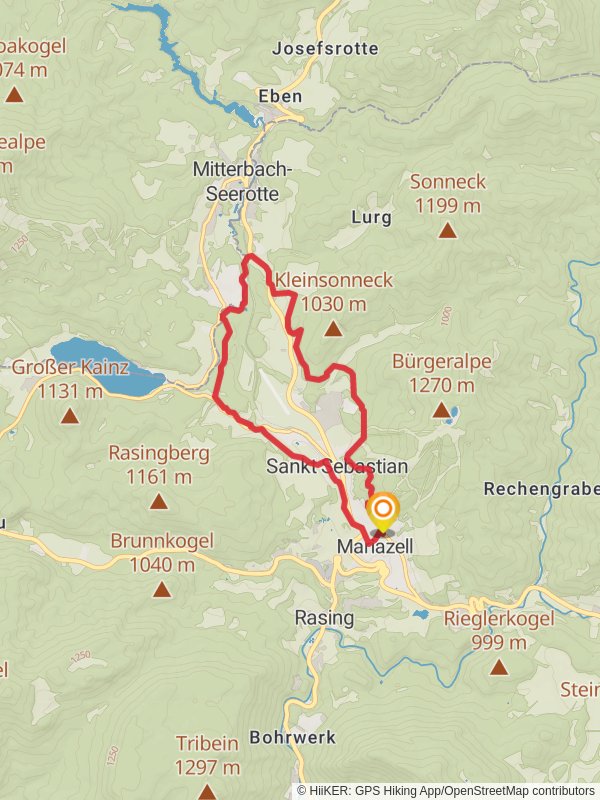 Mariazell Countryside Loop Hike mobile static map