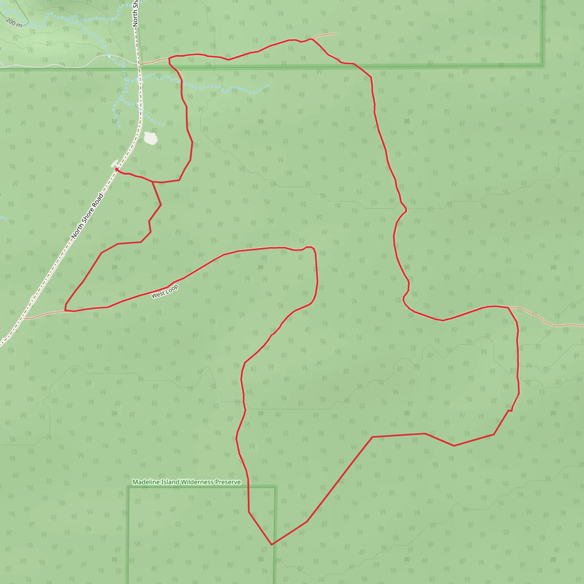 West Loop from North Shore Road mobile static map