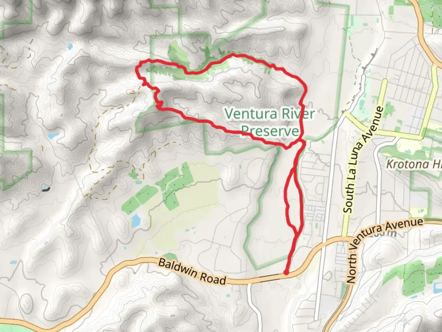 An image depicting the trail Oso Ridge, Wills Canyon and ADA Accessible Loop Trail and its surrounding area.