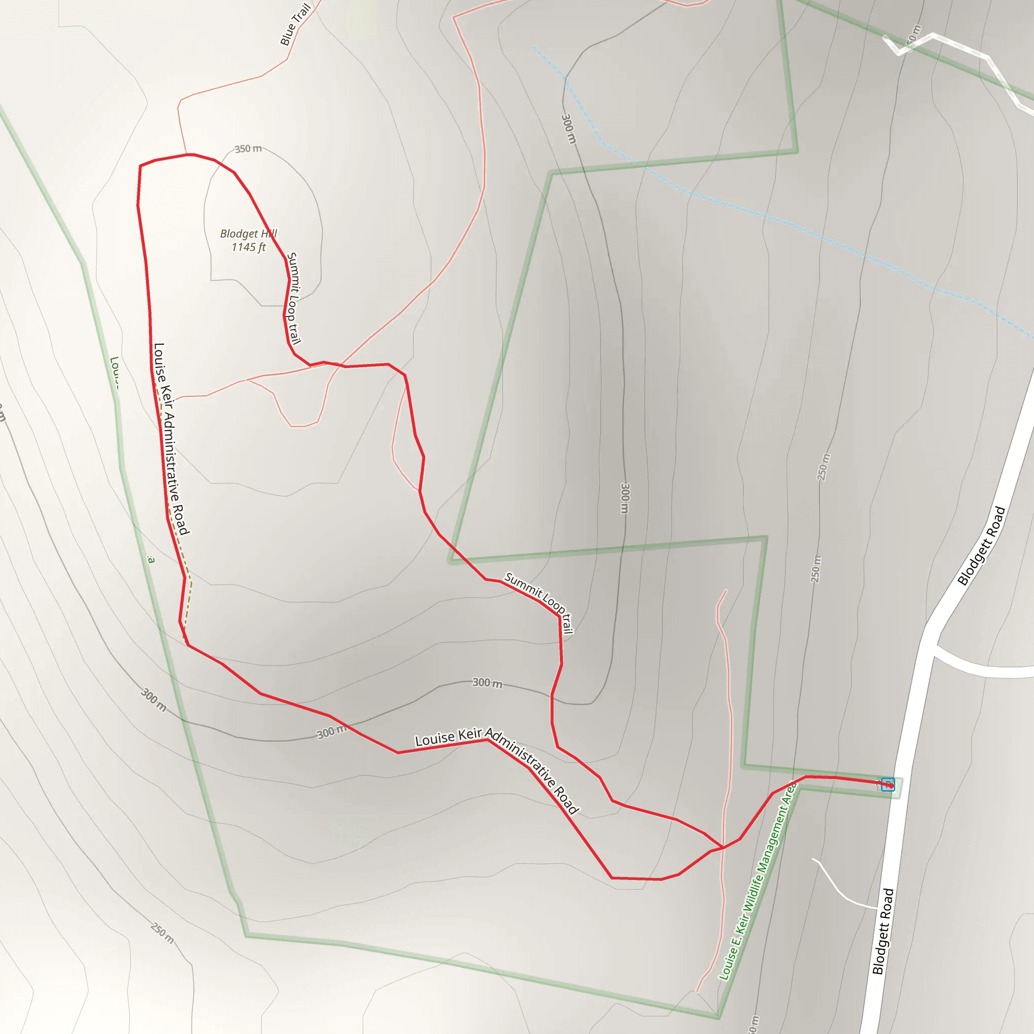 Blodget Hill Loop mobile static map