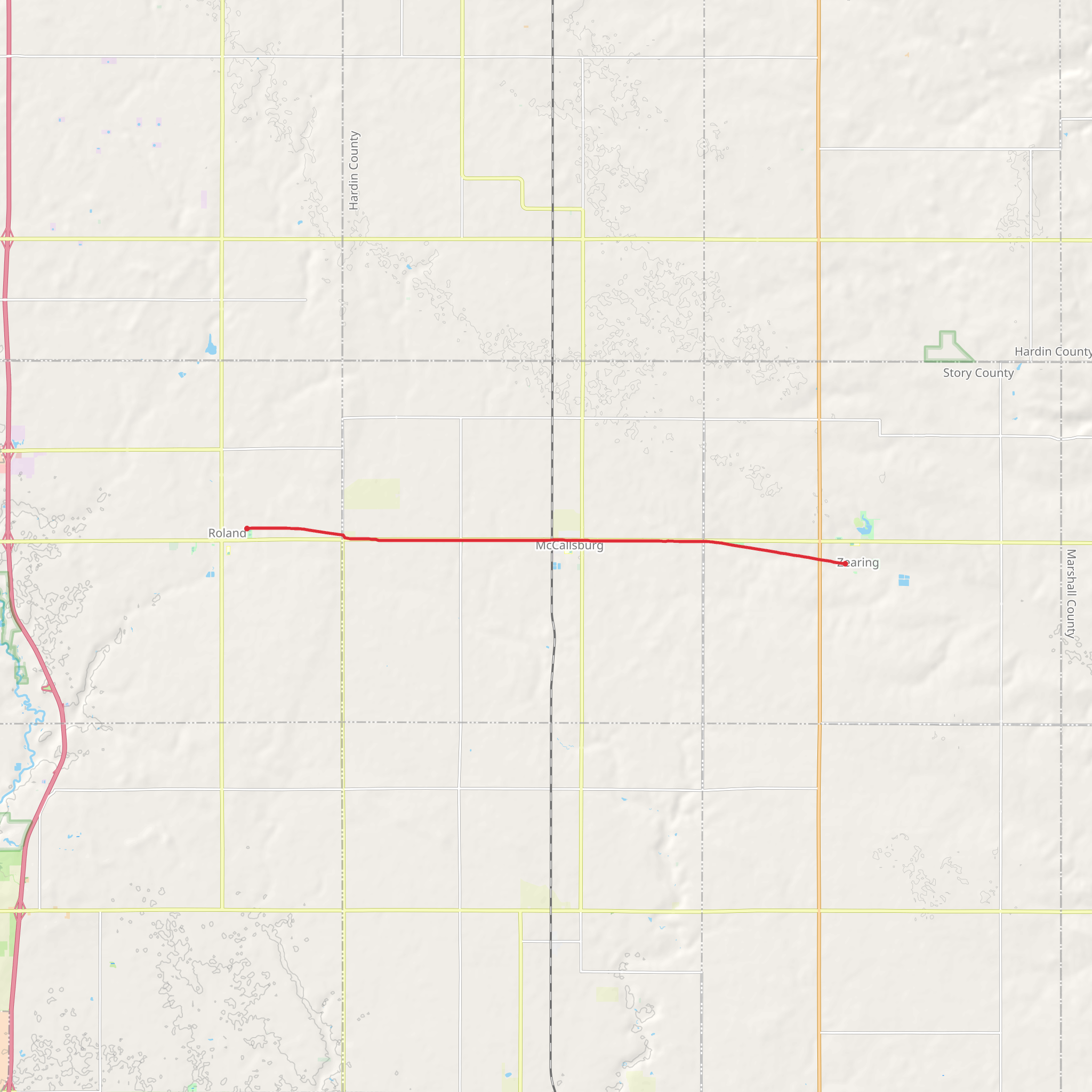 Praeri Rail Trail mobile static map