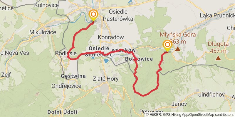 Main Sudety Trail stage 24 Map