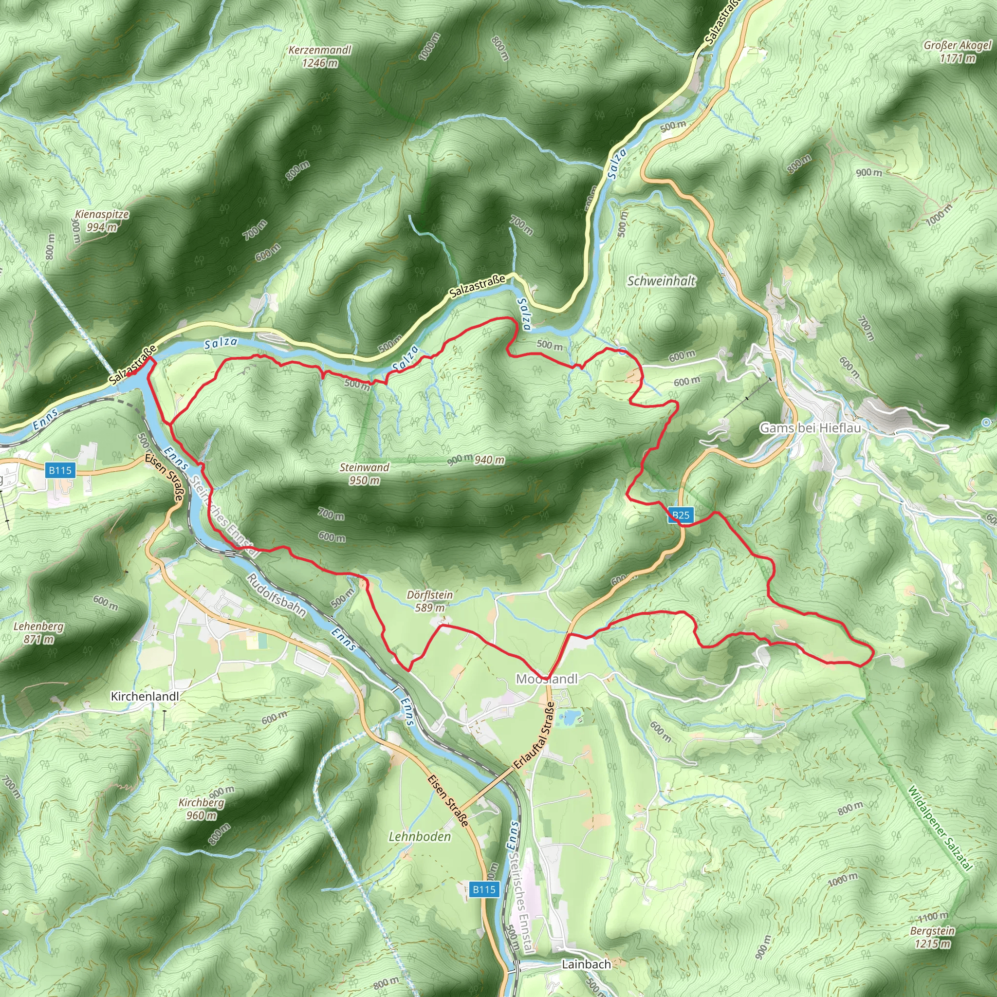 Gasteiger Loop Trail mobile static map