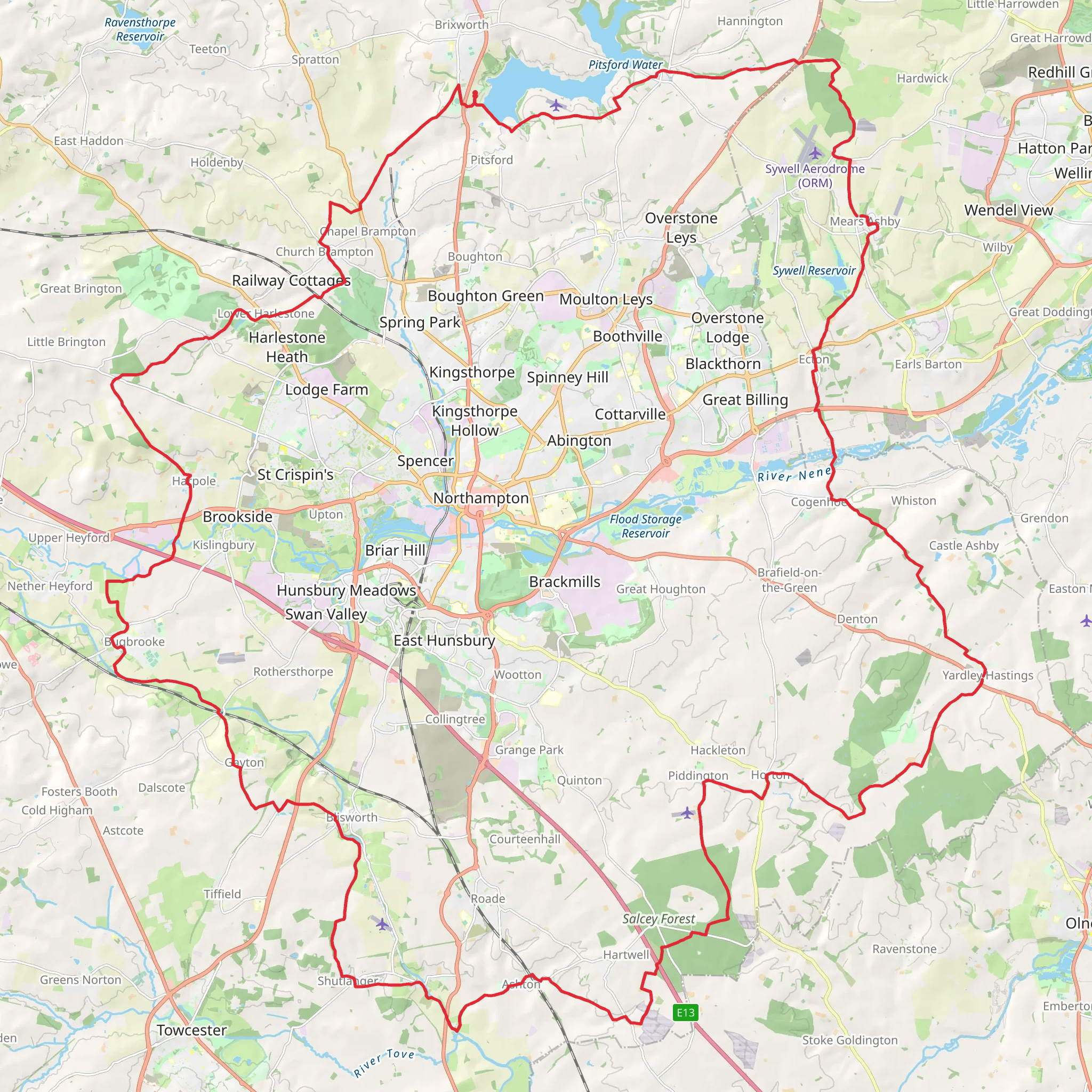 Northamptonshire Loop Walk mobile static map