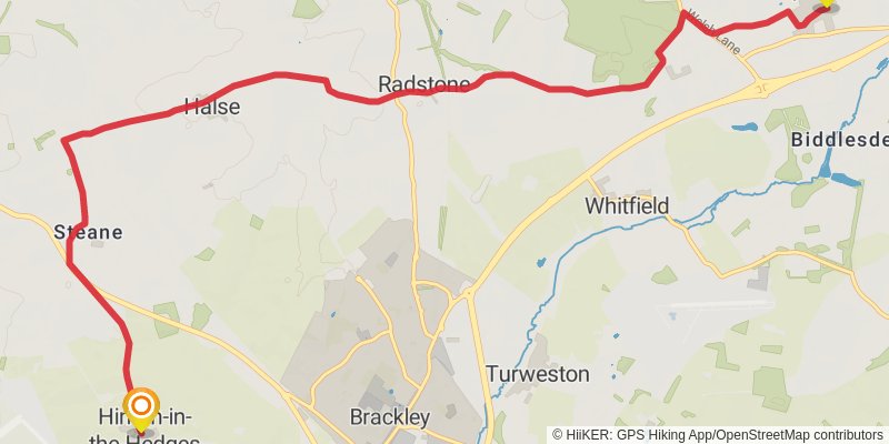 Wellingborough Loop in West Northamptonshire stage 16 Map