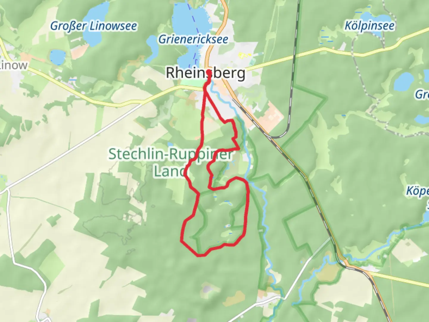 An image depicting the trail Wartturm in Hellberge and its surrounding area.