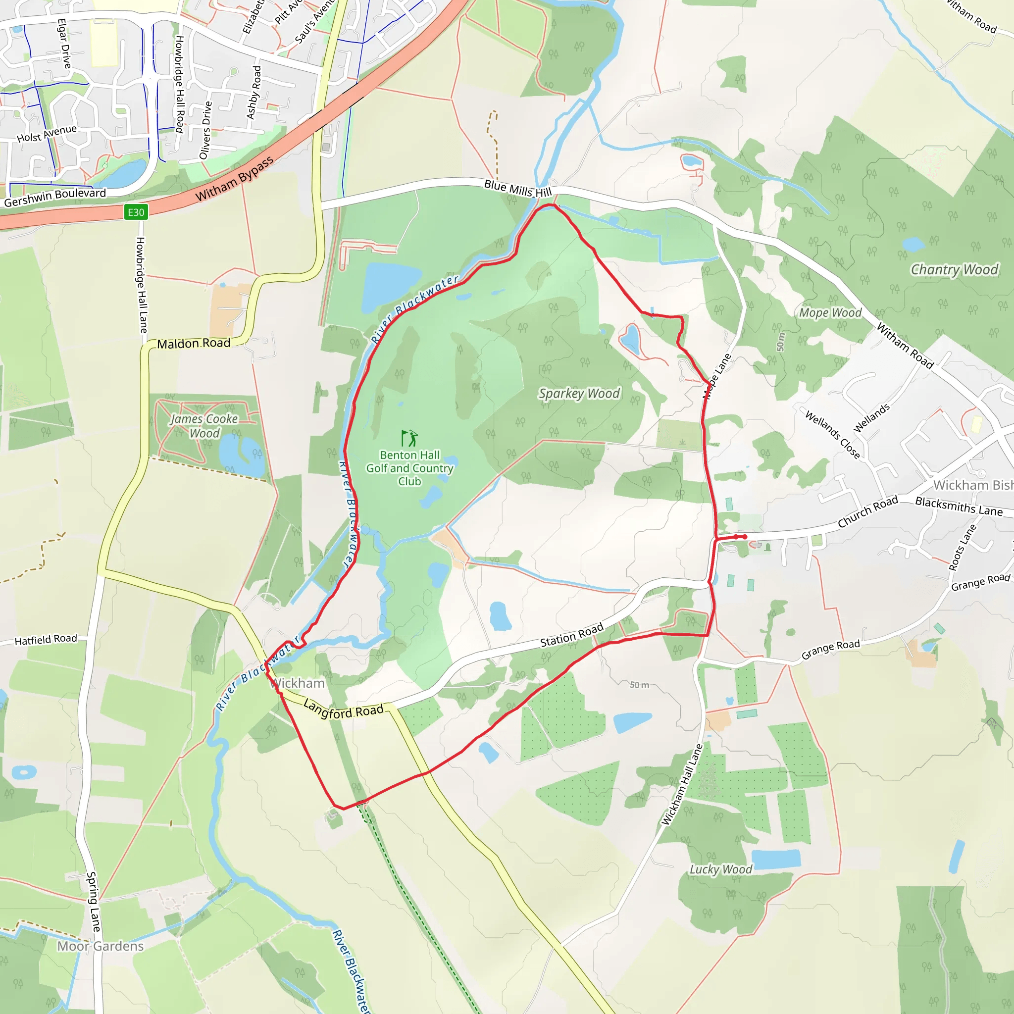 Mope Grove and Blackwater Rail Trail mobile static map