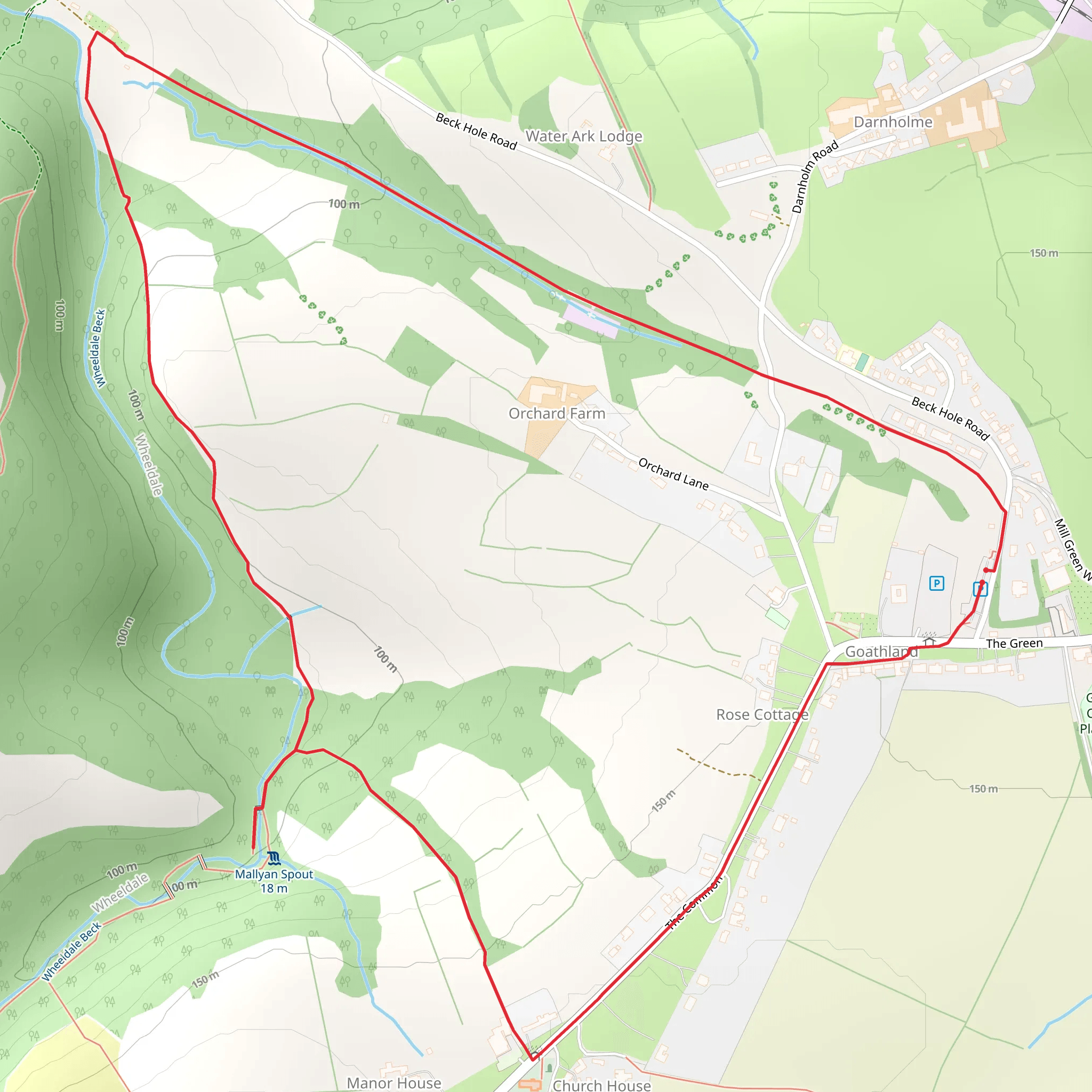 Mallyan Spout Waterfall mobile static map