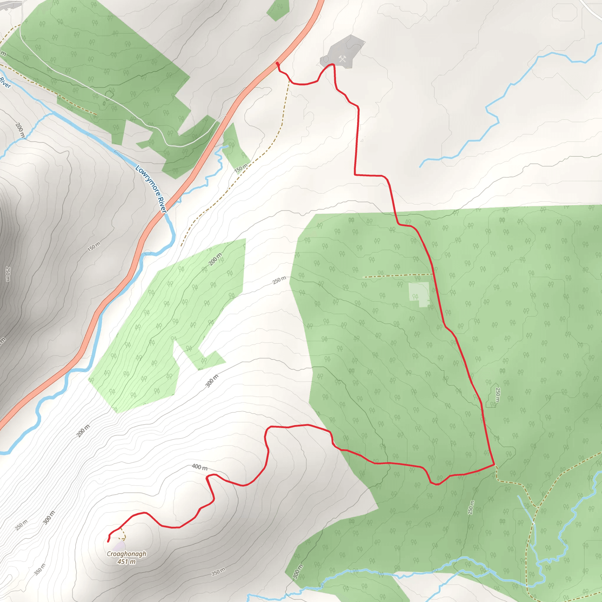Cruach Eoghanach Walk mobile static map
