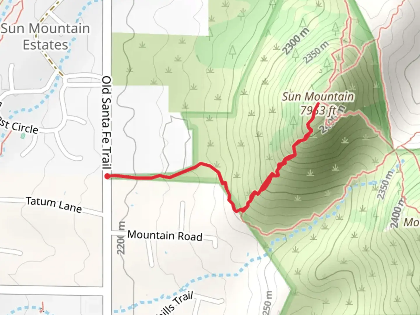 An image depicting the trail Sun Mountain Trail and its surrounding area.