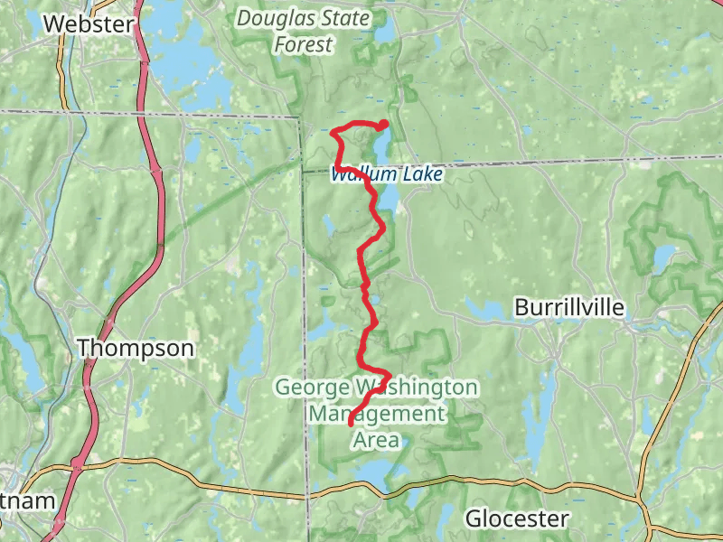 Wallum Lake to Richardson Pond via Midstate Trail