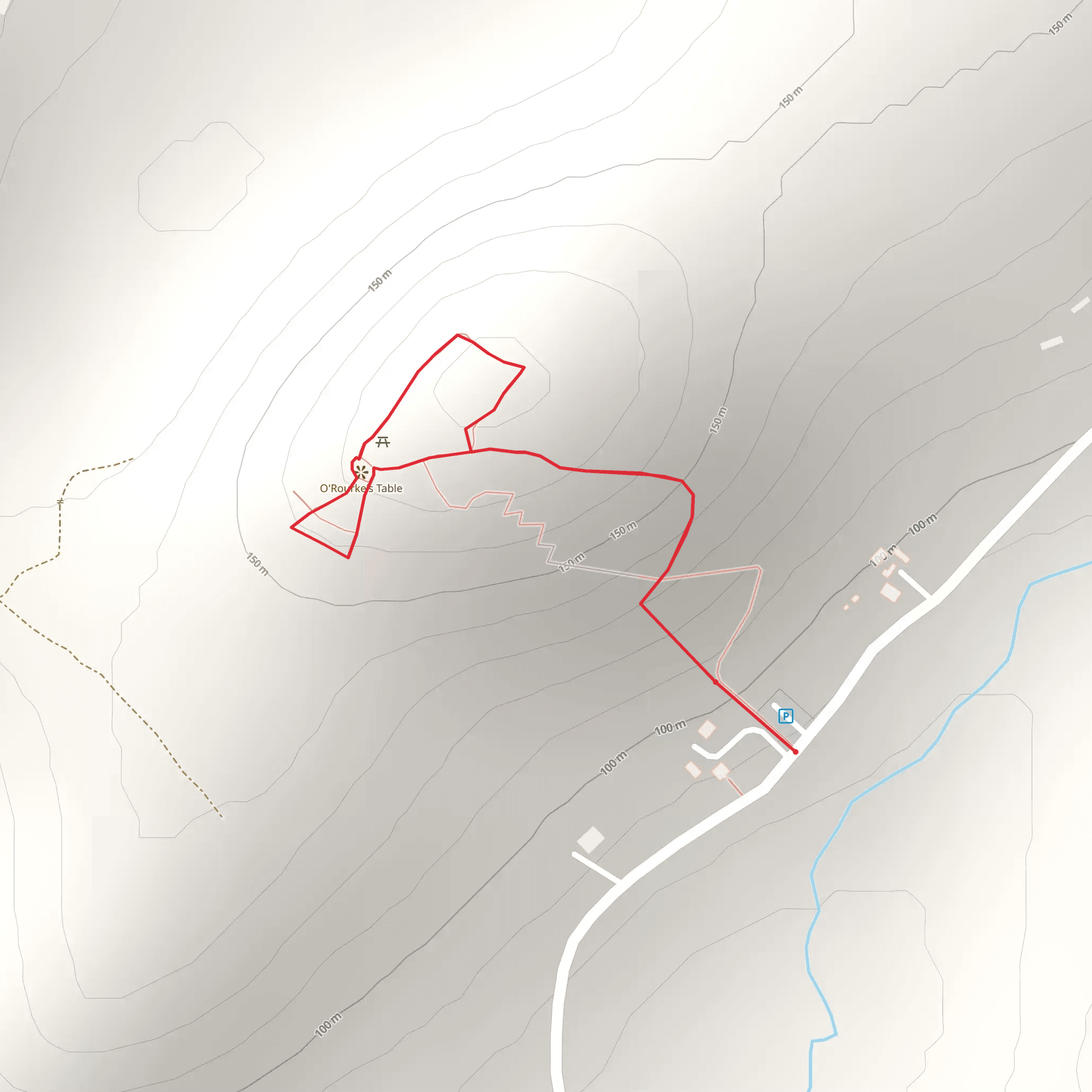 O'Rourke’s Table Trail mobile static map