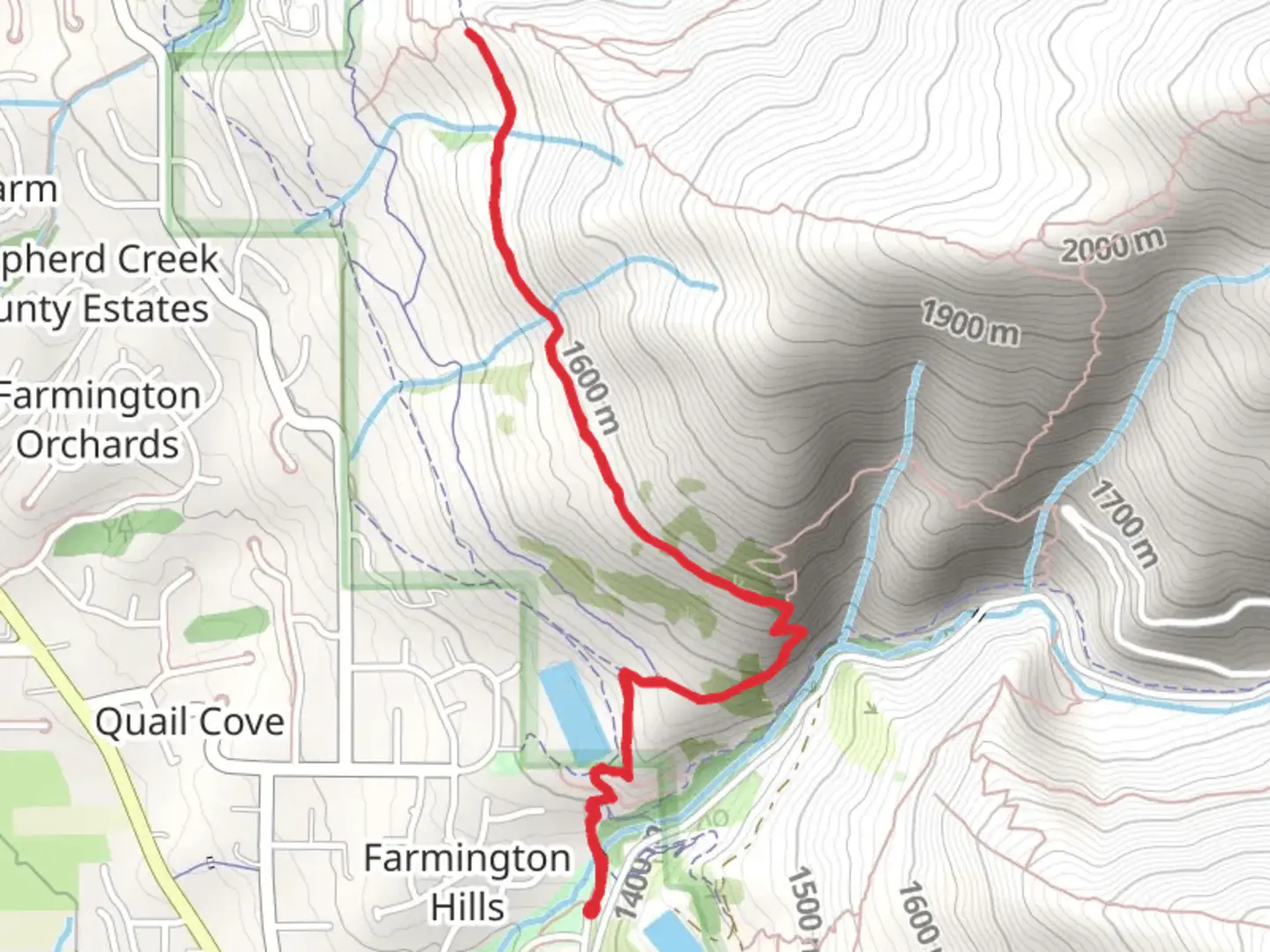 An image depicting the trail Farmington Farm Trail and its surrounding area.