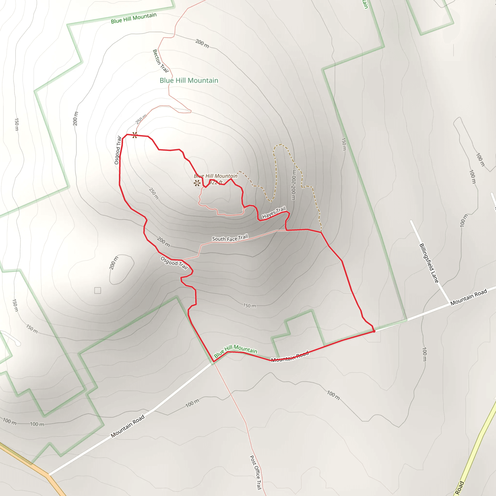 Blue Hill Mountain Loop mobile static map