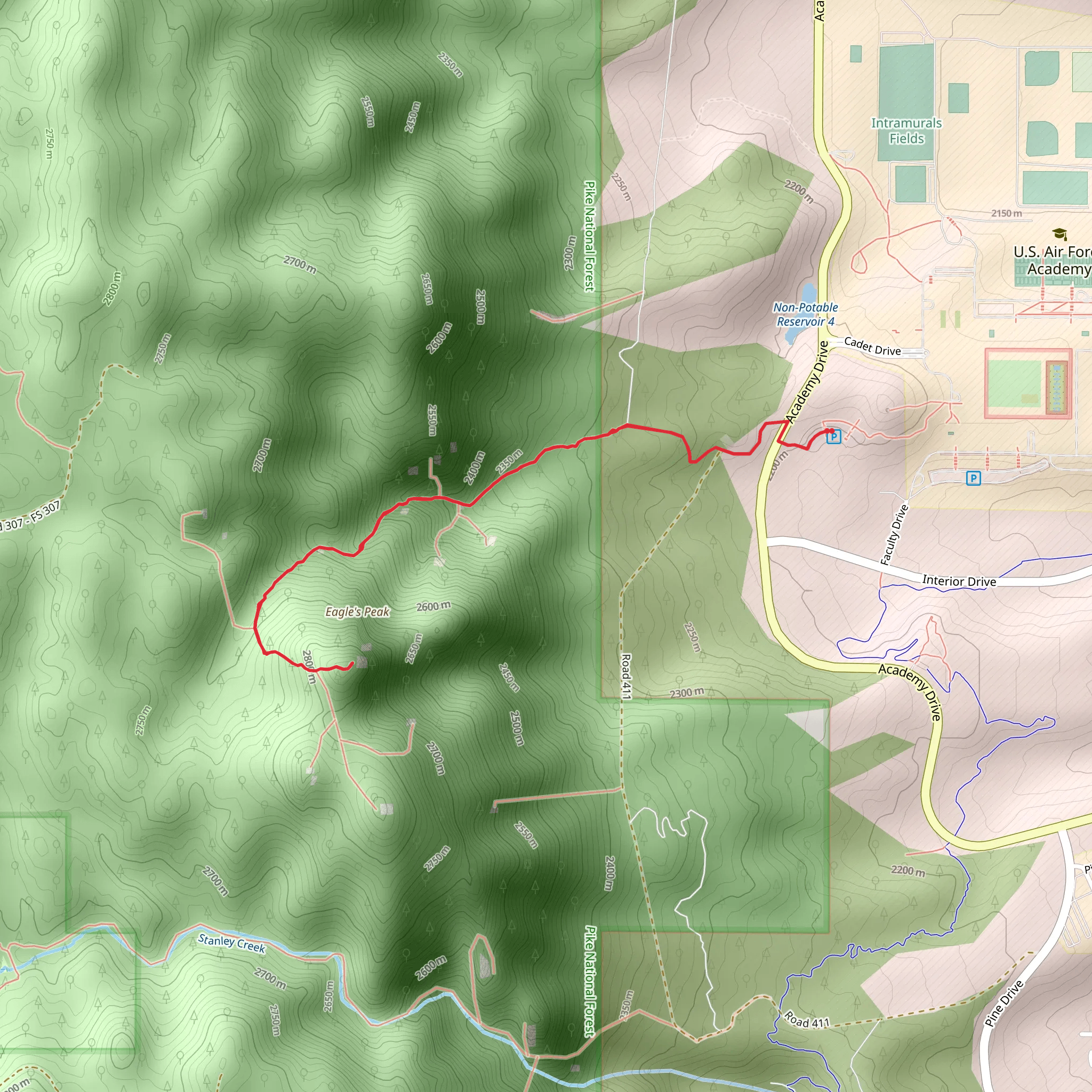 Eagle's Peak Trail mobile static map