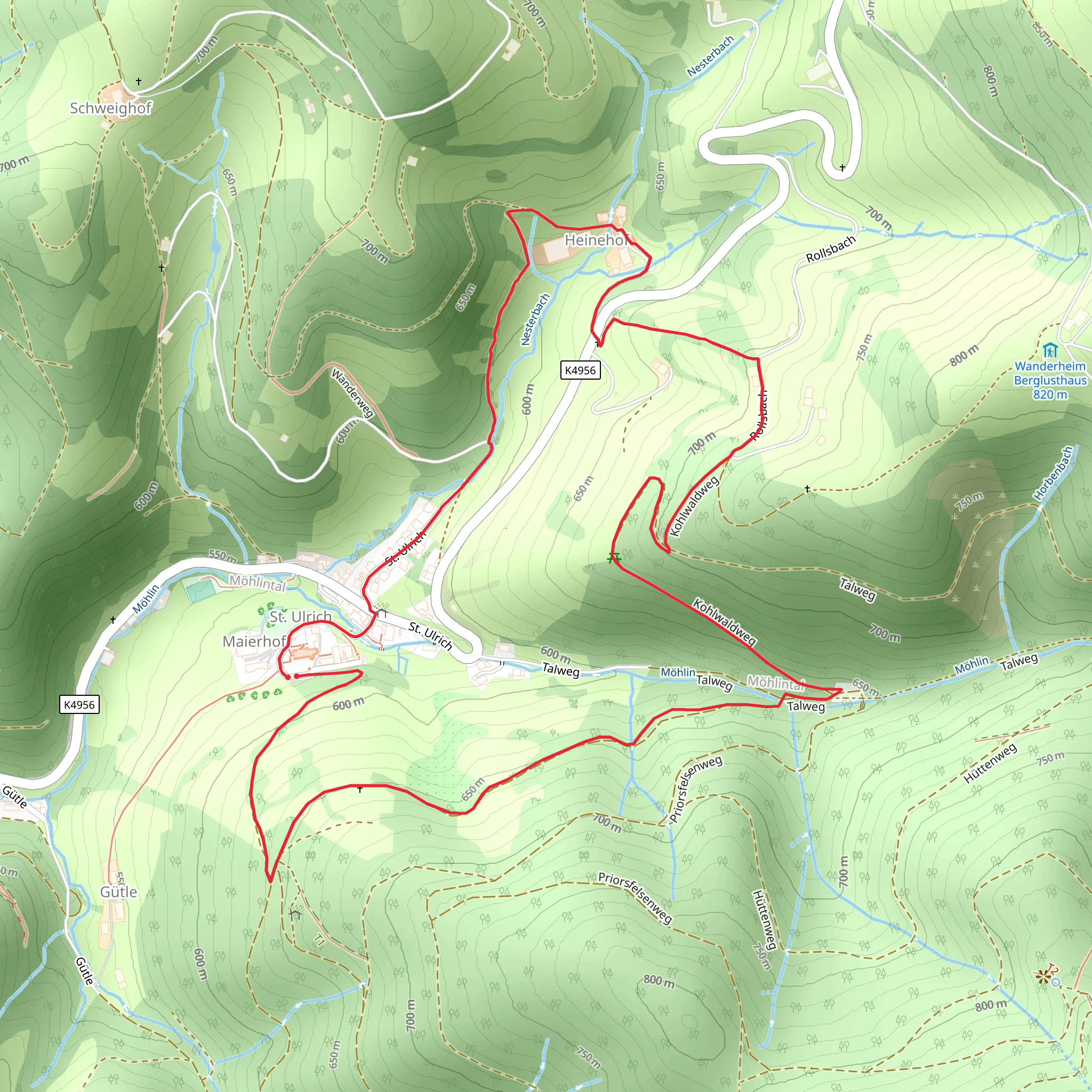 Lebensweg St Ulrich Loop mobile static map